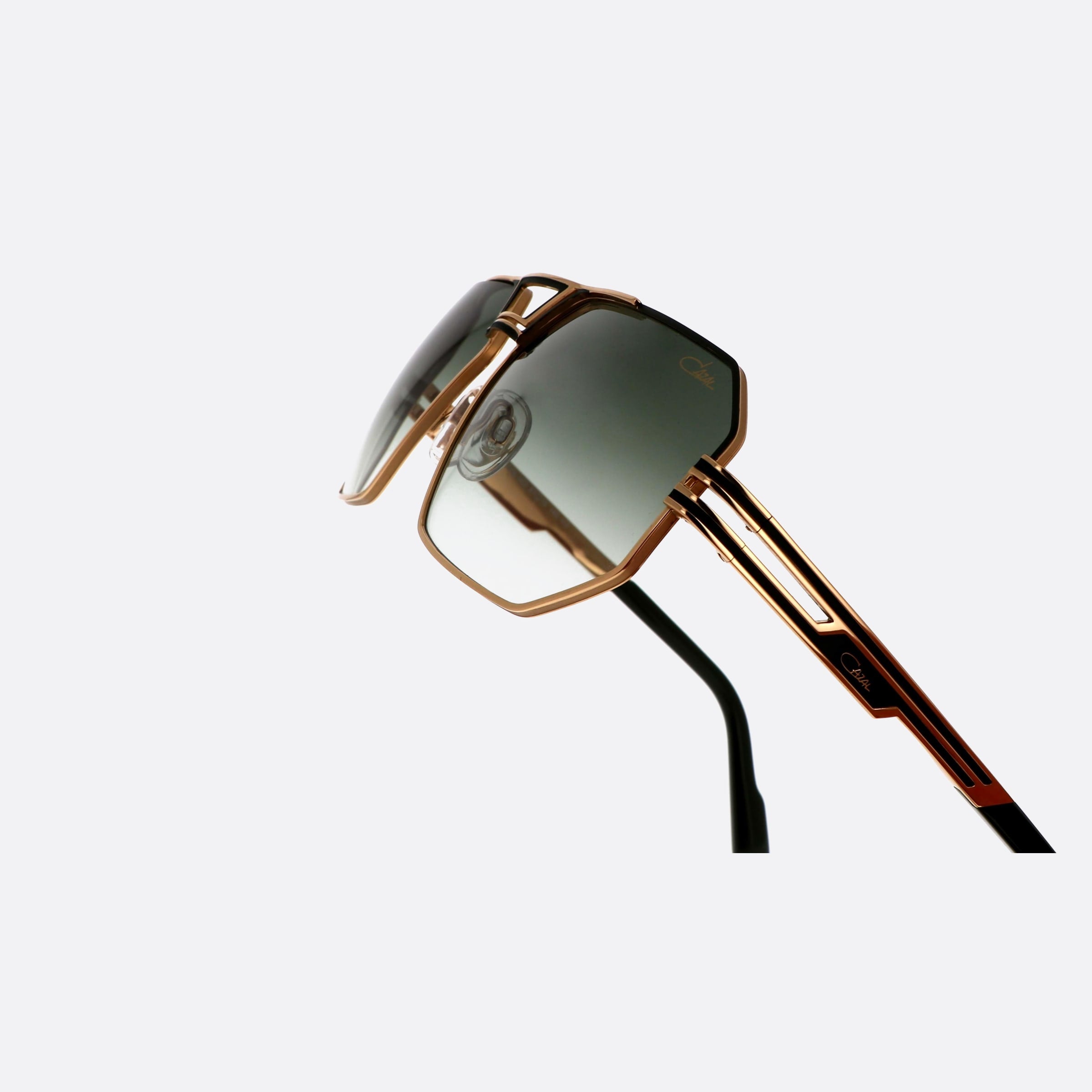 Cazal 61mm Gold Pilot Men Sunglasses - Lifestyle Shot