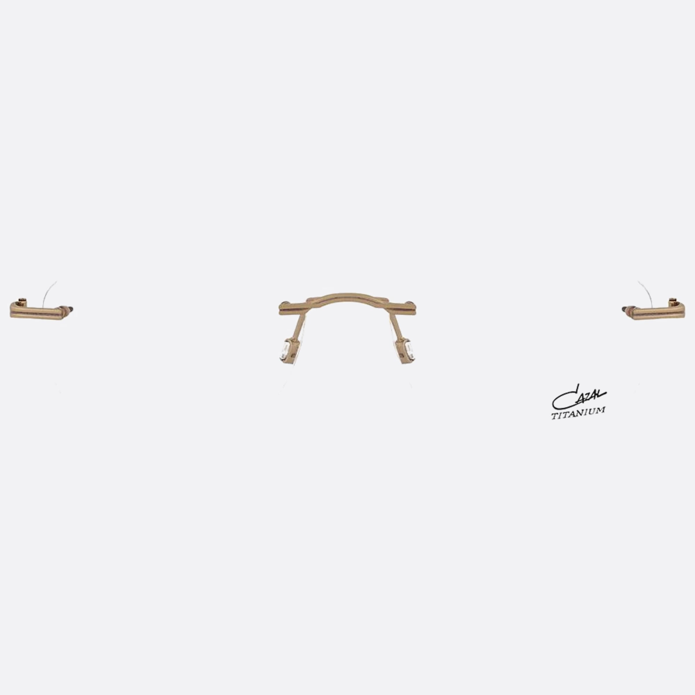 Cazal 54mm Cazal Gold Rectangle Unisex Eyeglasses - Main View