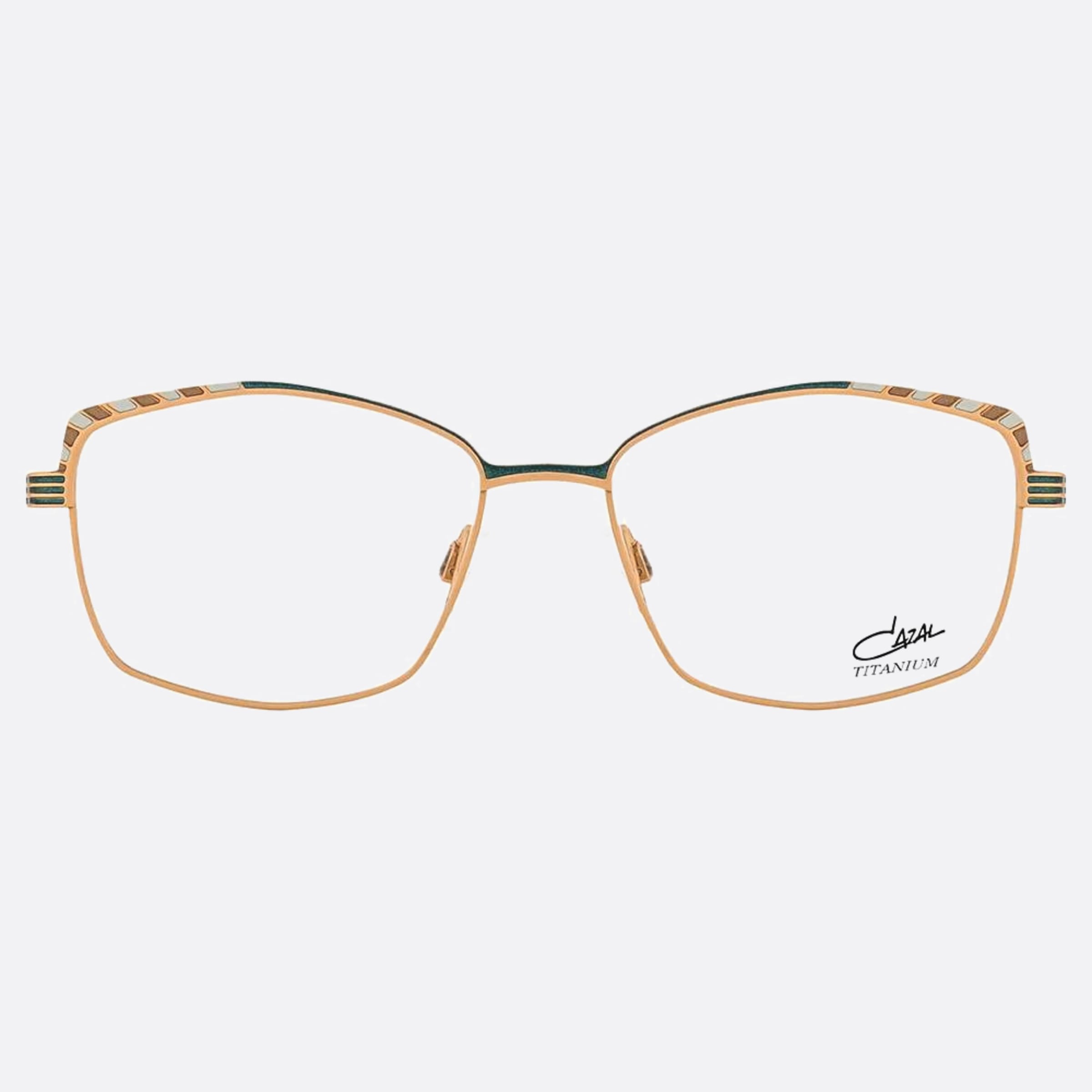 Cazal 52mm Cazal Gold Squared Unisex Eyeglasses - Main View
