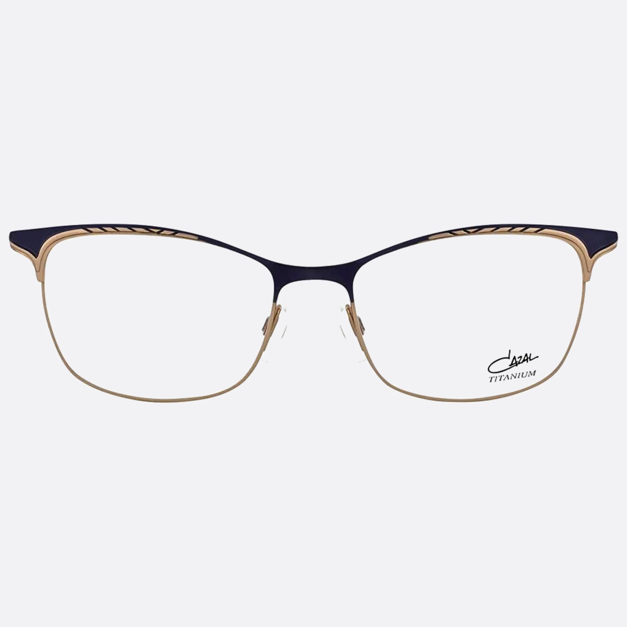 Cazal 54mm Cazal Gold Rectangle Unisex Eyeglasses - Main View