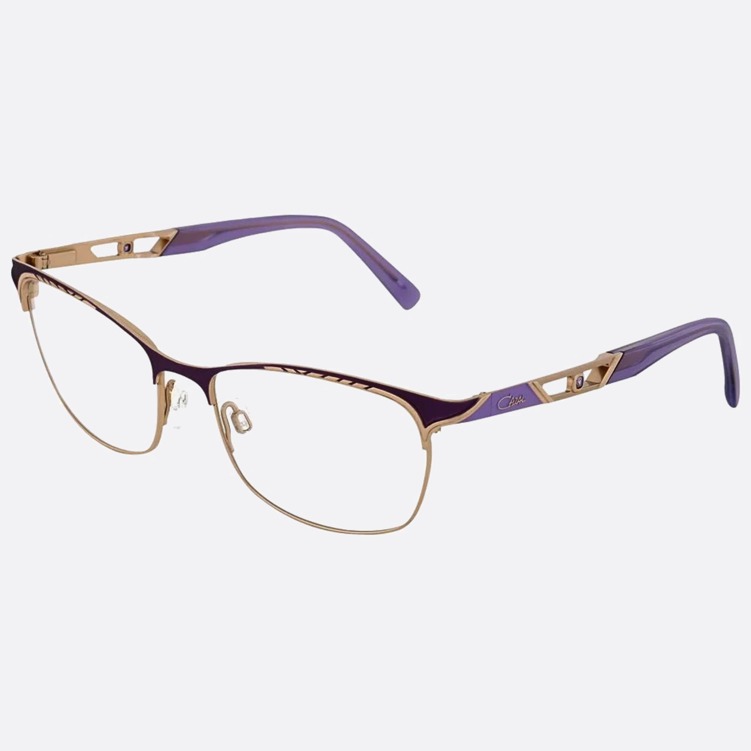 Cazal 54mm Cazal Violet Rectangle Unisex Eyeglasses - Side View