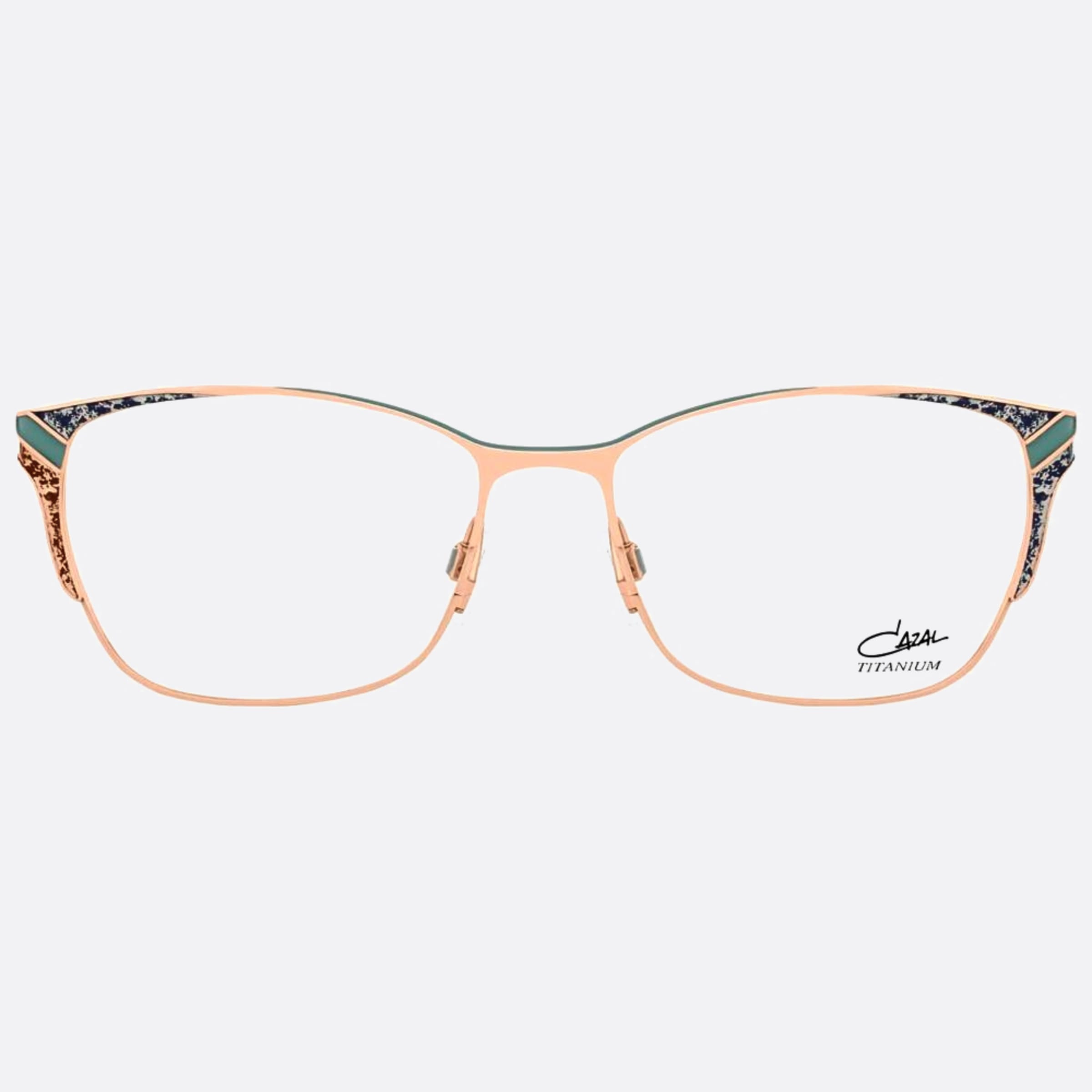 Cazal 55mm Cazal Trgd Rose Gold Squared Unisex Eyeglasses - Main View