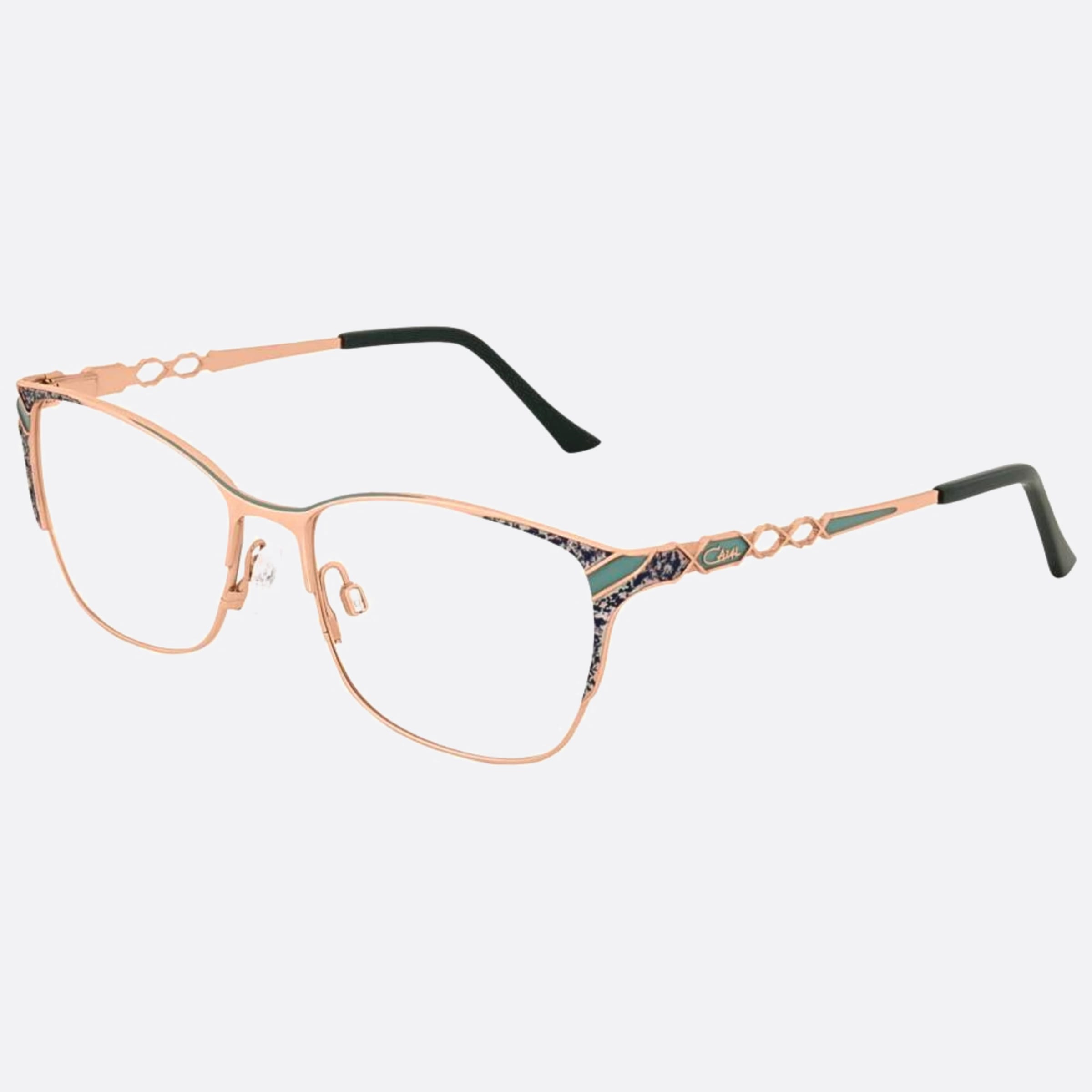 Cazal 55mm Cazal Trgd Rose Gold Squared Unisex Eyeglasses - Side View