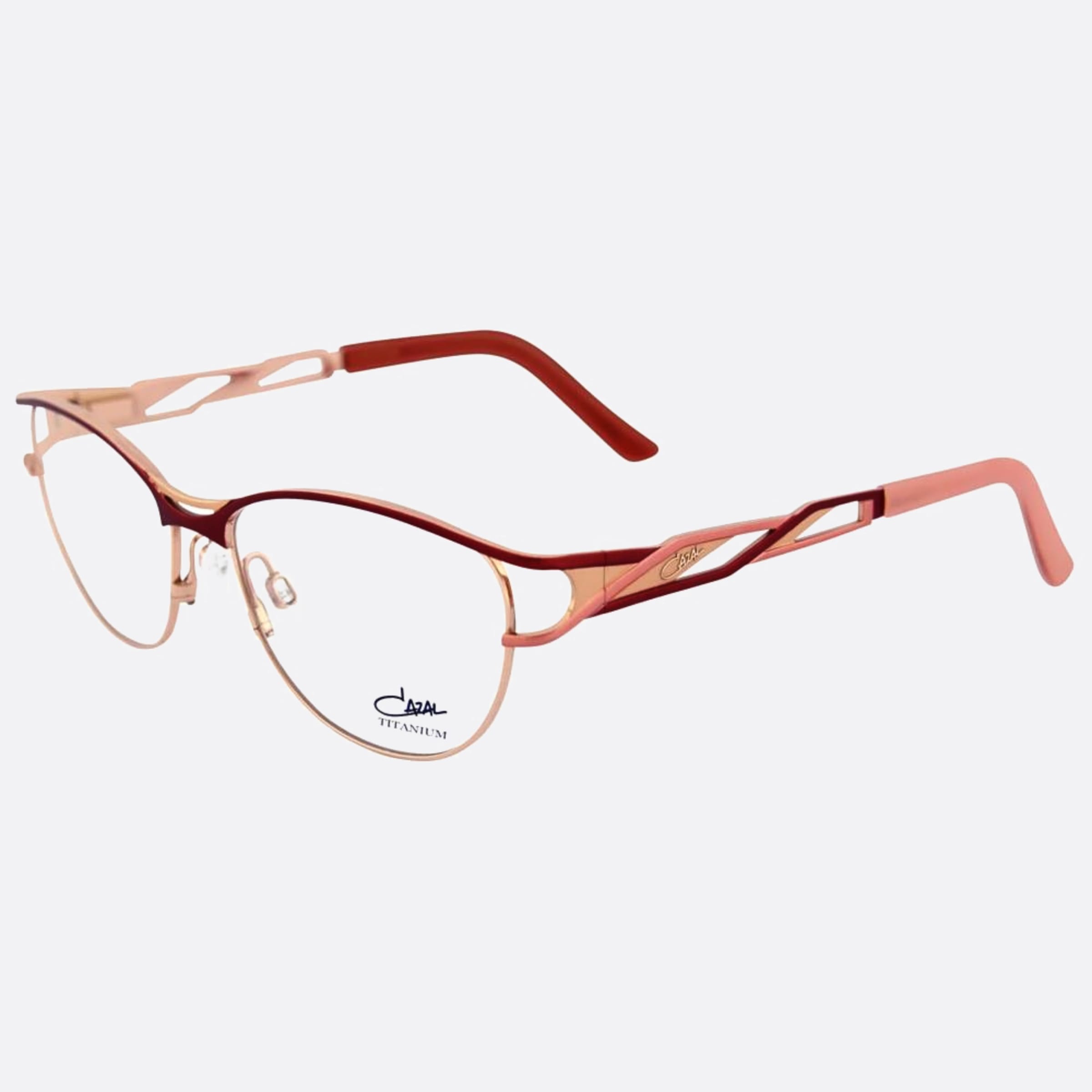Cazal 51mm Cazal Crgld Rose Gold Squared Unisex Eyeglasses - Side View