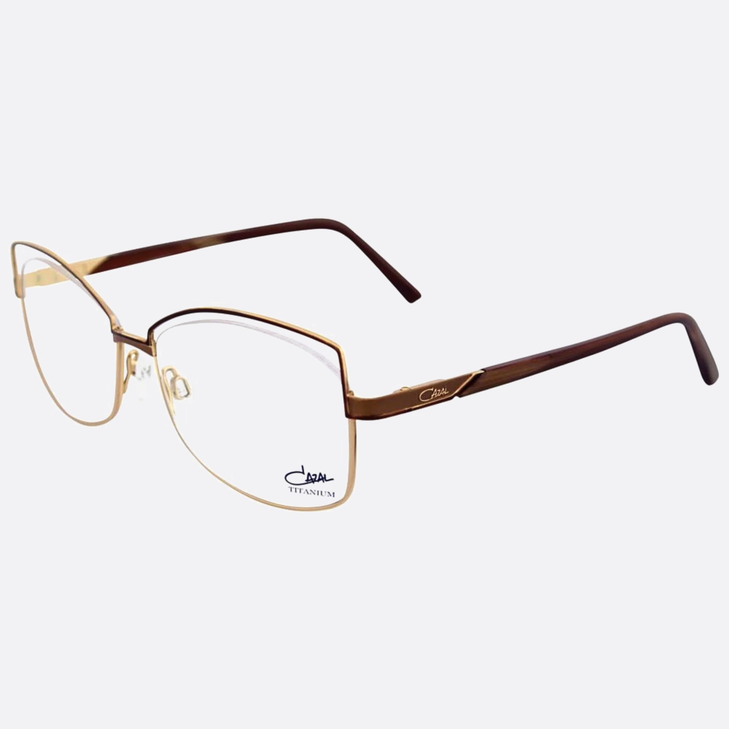 Cazal 52mm Cazal Chr Brown Butterfly Unisex Eyeglasses - Side View