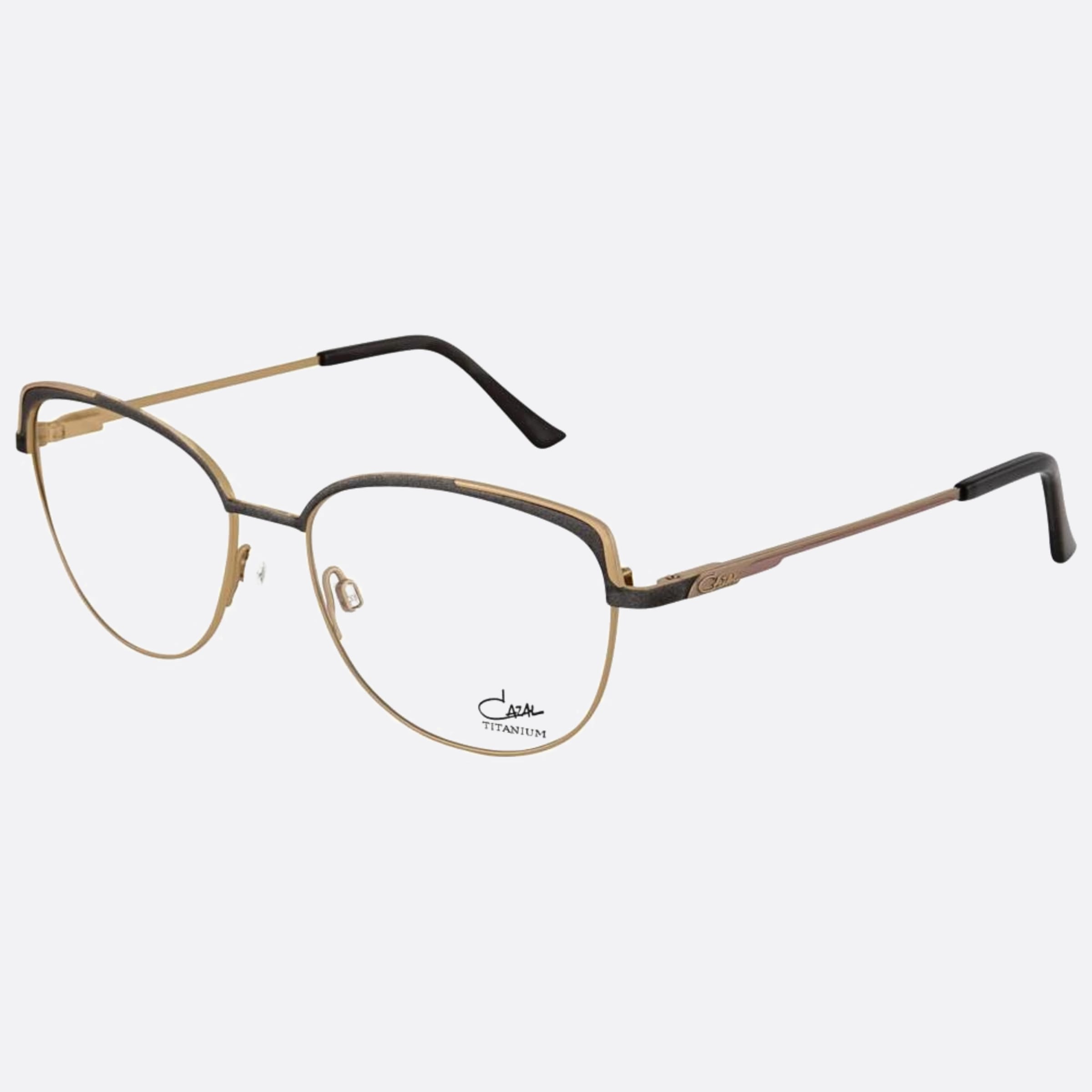 Cazal 56mm Cazal Ggld Gold Butterfly Unisex Eyeglasses - Side View