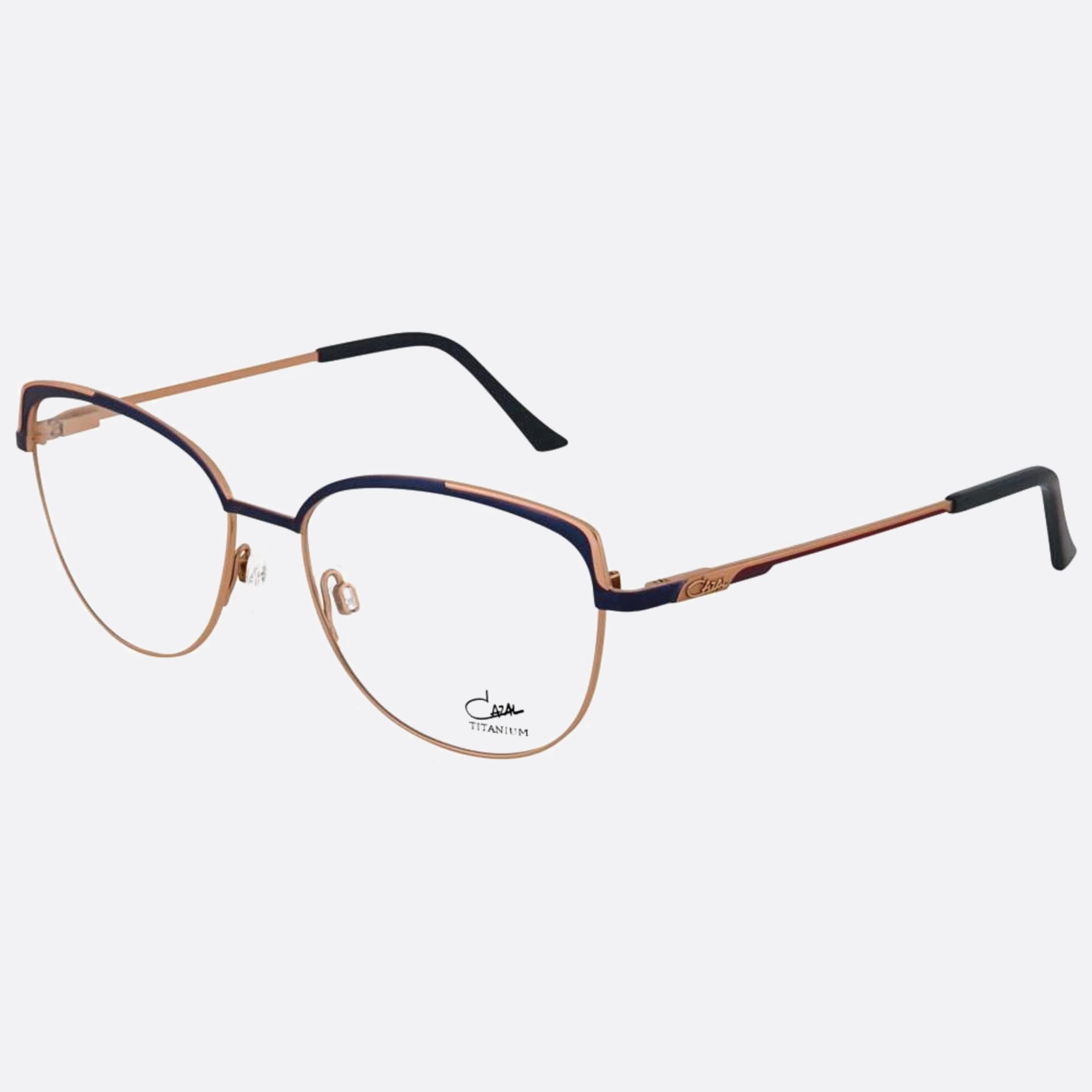 Cazal 56mm Cazal Blrgd Rose Gold Butterfly Unisex Eyeglasses - Side View
