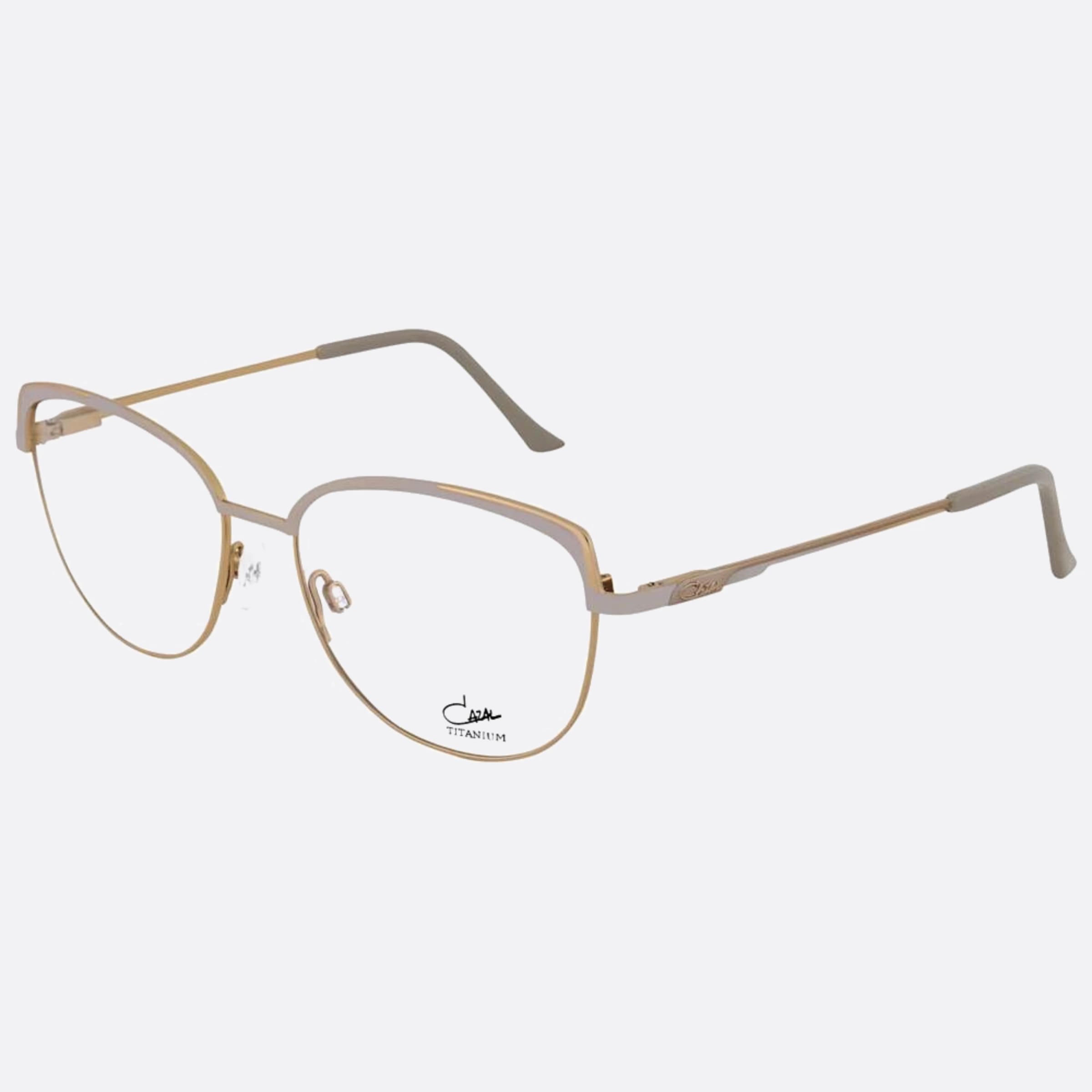 Cazal 56mm Cazal Ivgld White Butterfly Unisex Eyeglasses - Side View