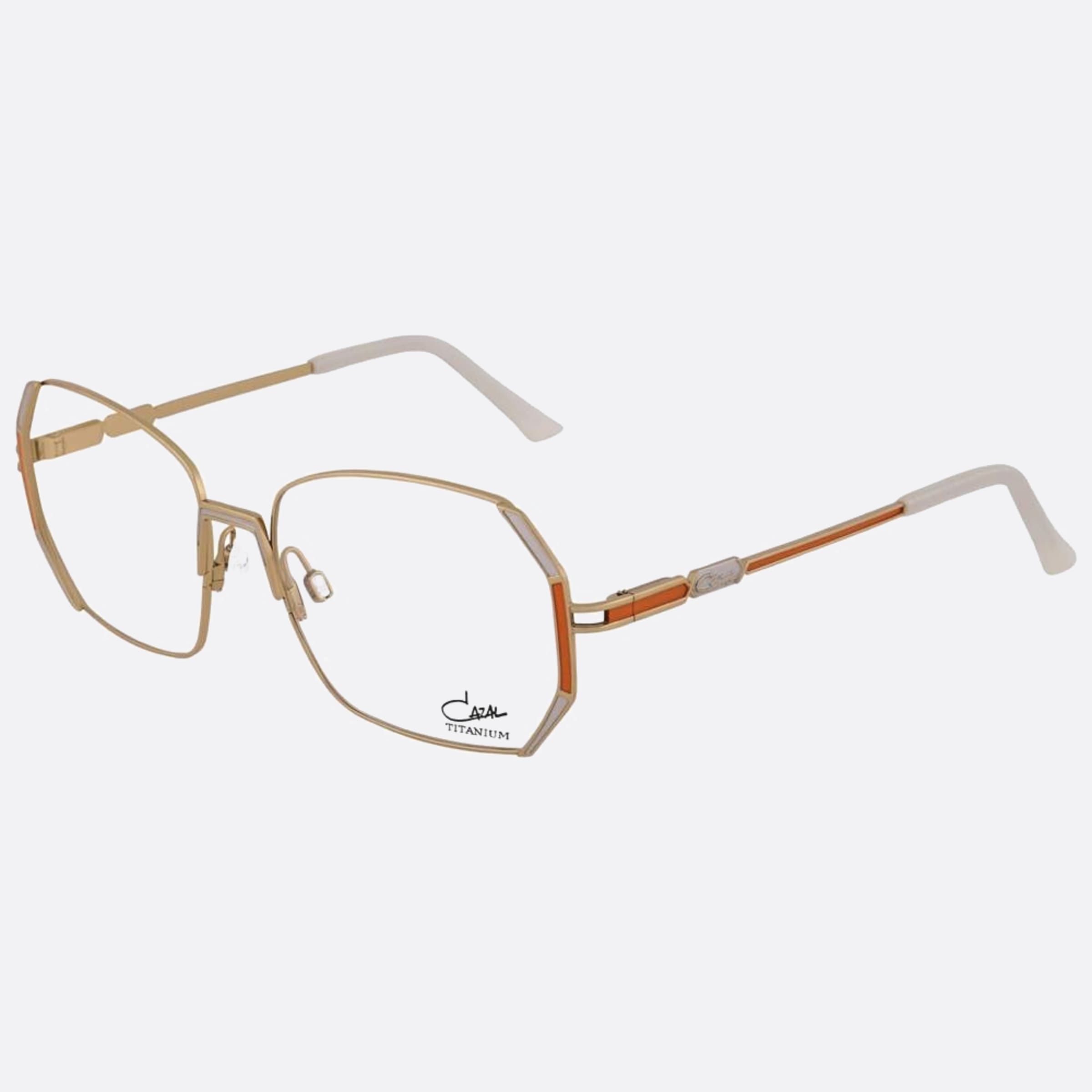 Cazal 54mm Cazal Ogld Gold Butterfly Unisex Eyeglasses - Side View