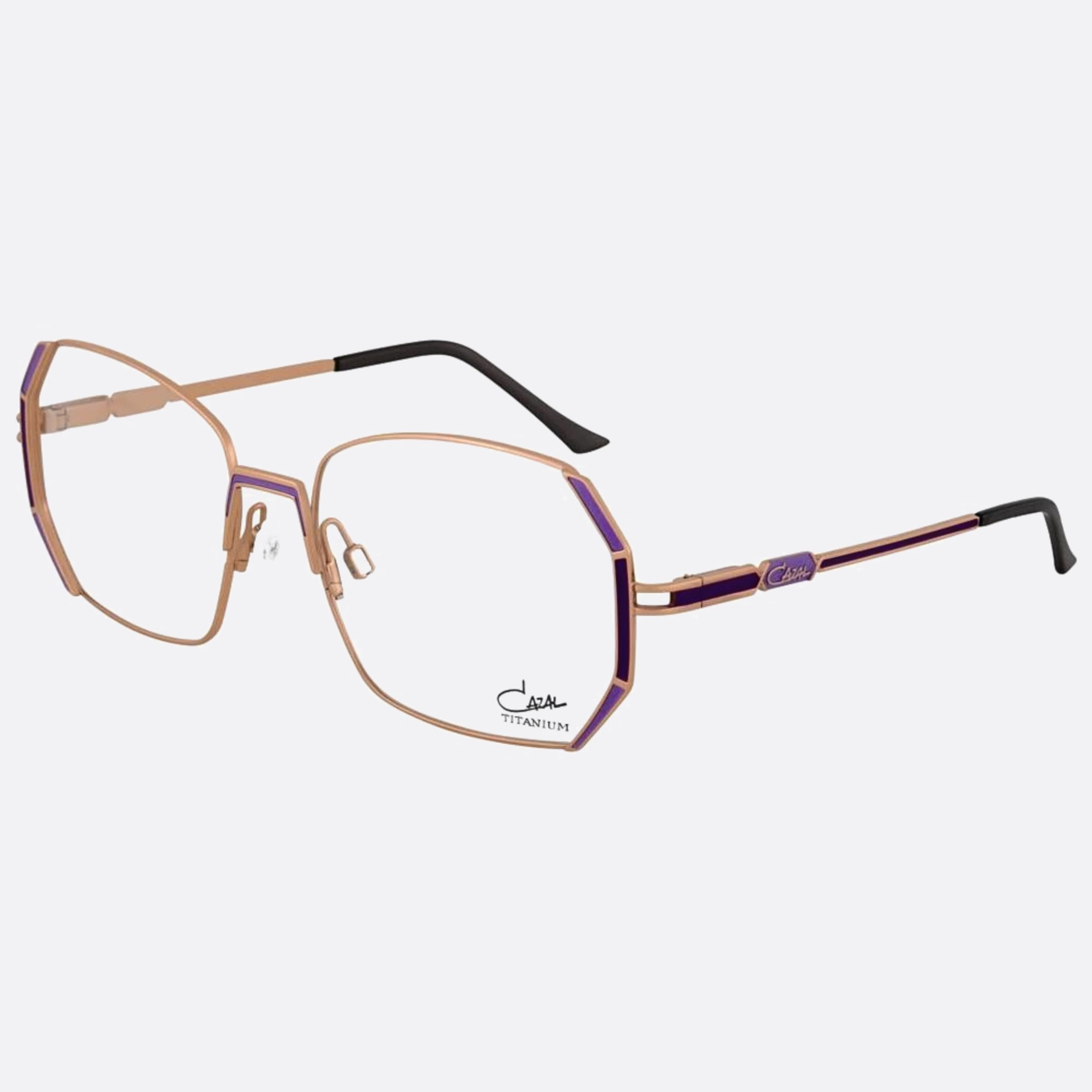 Cazal 54mm Cazal Vrgld Rose Gold Butterfly Unisex Eyeglasses - Side View