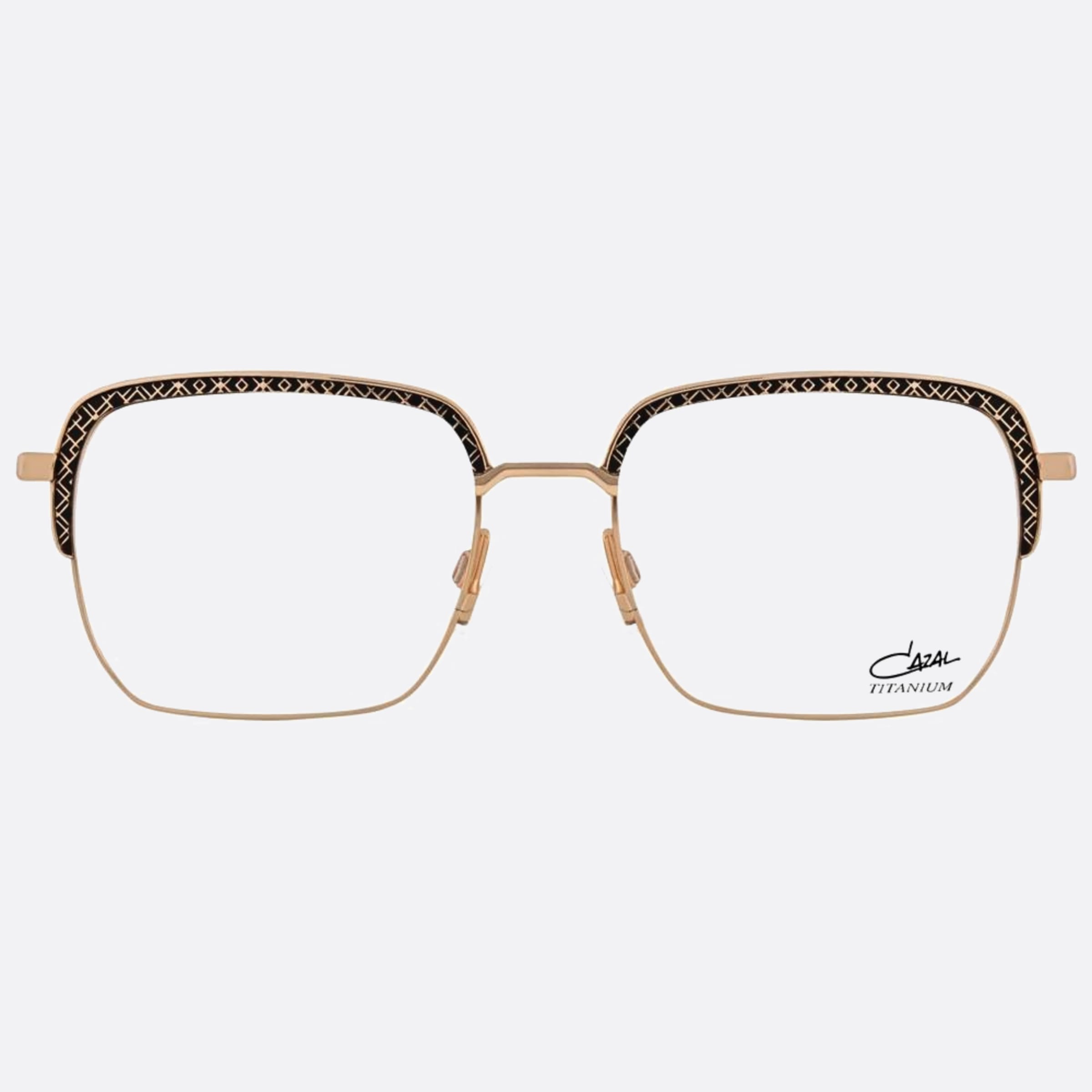 Cazal 54mm Cazal Bgg Gold Squared Unisex Eyeglasses - Main View