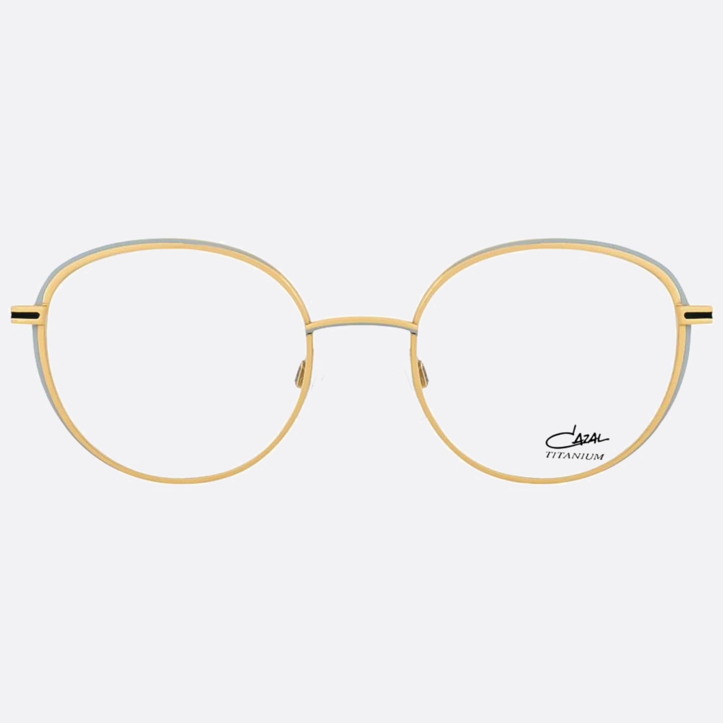 Cazal 50mm Cazal Grgd Gold Round Unisex Eyeglasses - Main View