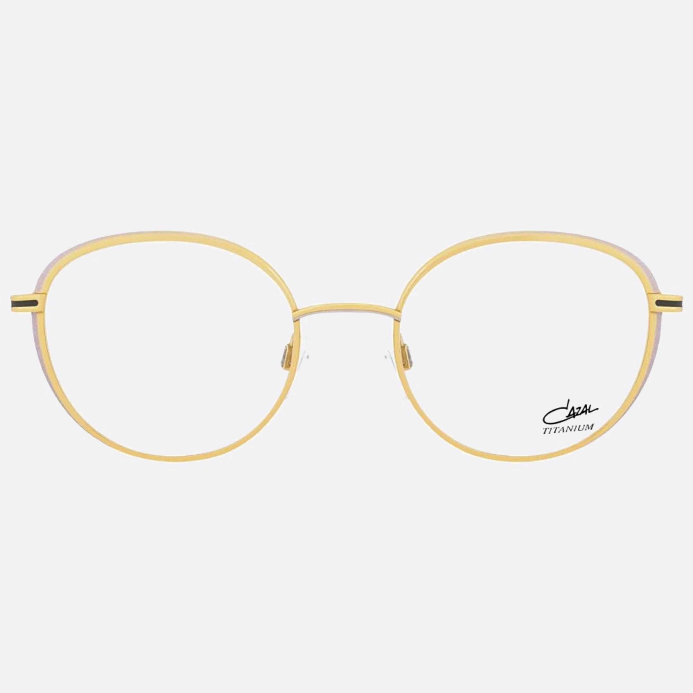 Cazal 50mm Cazal Ggd Gold Round Unisex Eyeglasses - Main View