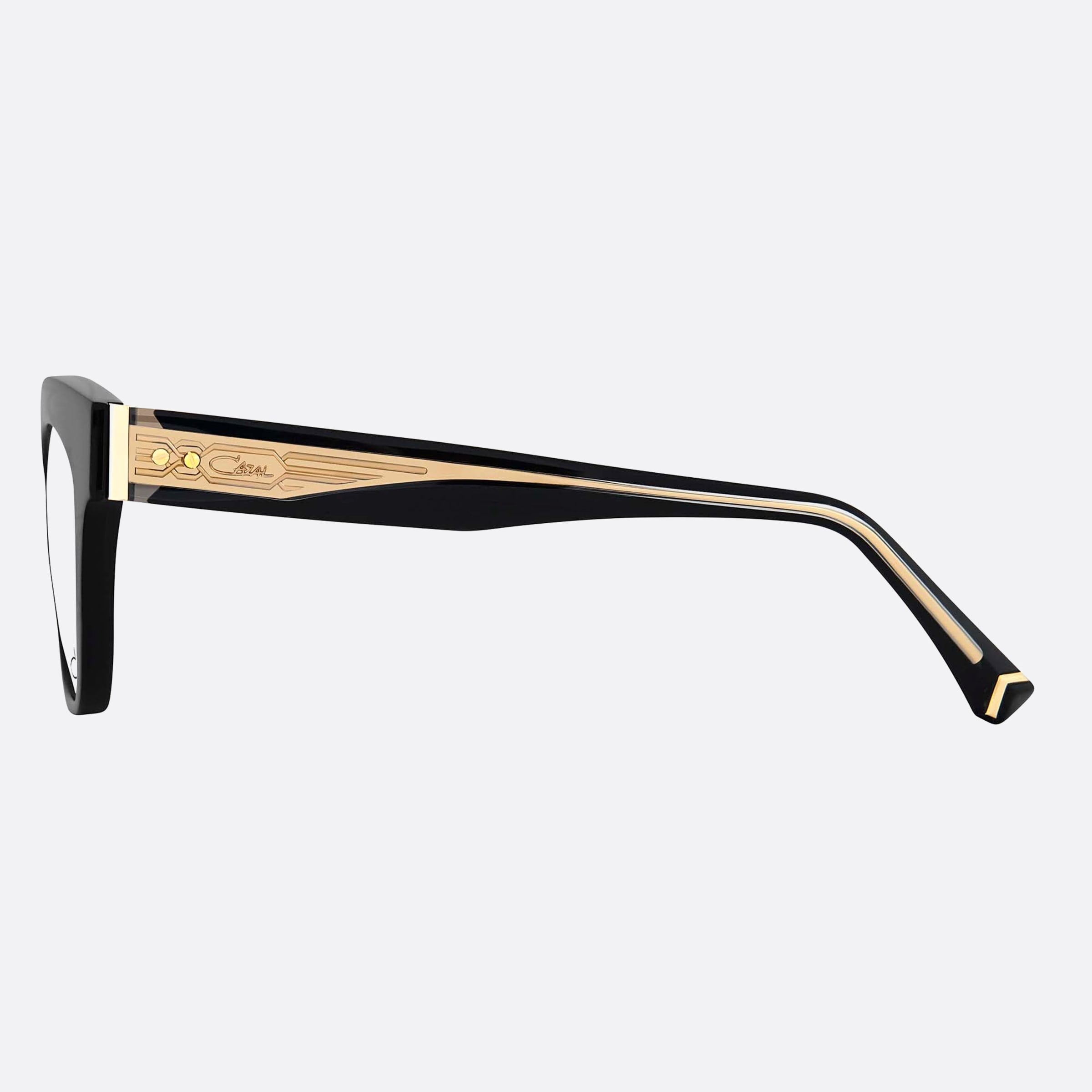 Cazal 52mm Cazal Black Cat Eye Unisex Eyeglasses - Detail View