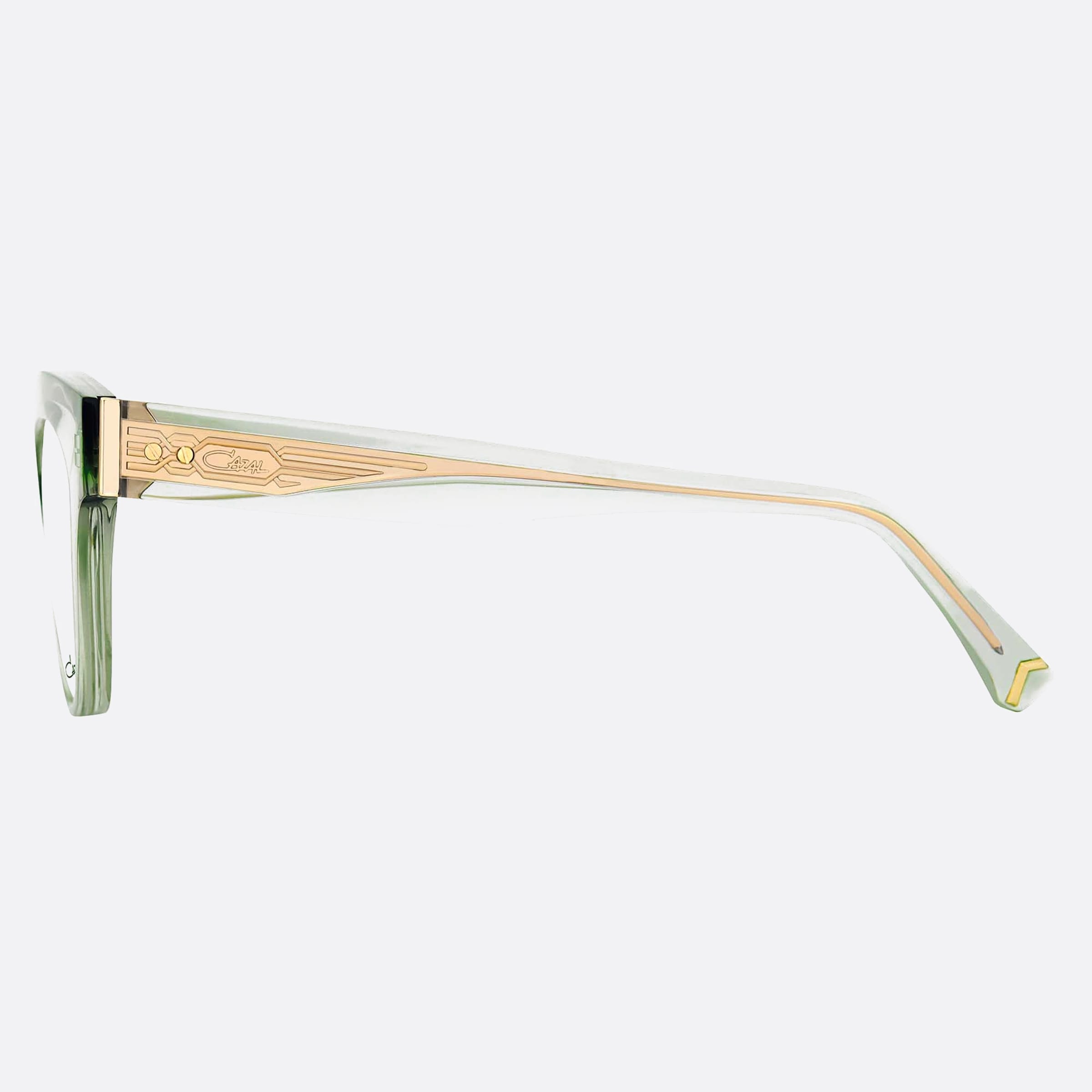 Cazal 52mm Cazal Green Cat Eye Unisex Eyeglasses - Detail View
