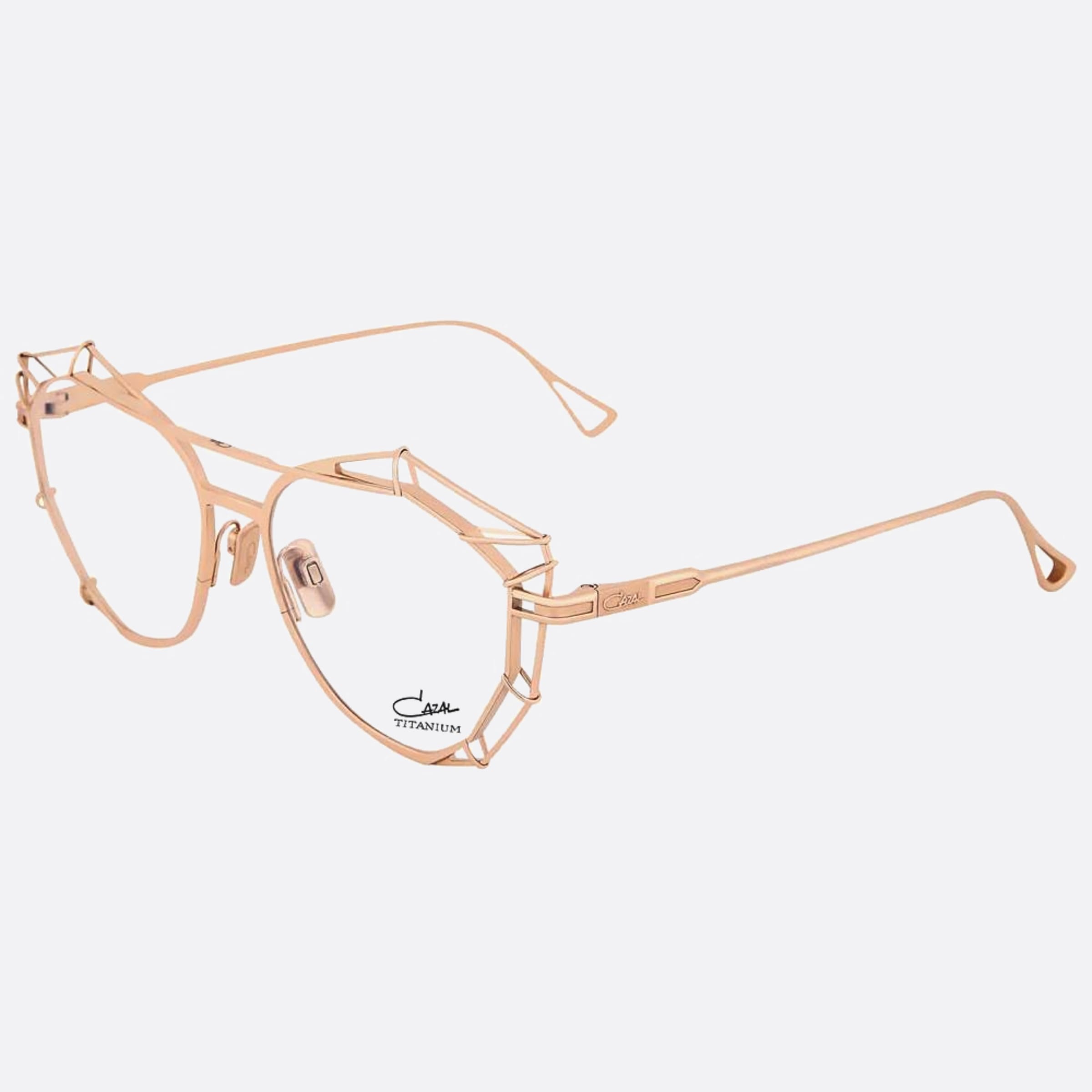 Cazal 55mm Cazal Rgl Rose Gold Cat Eye Unisex Eyeglasses - Side View