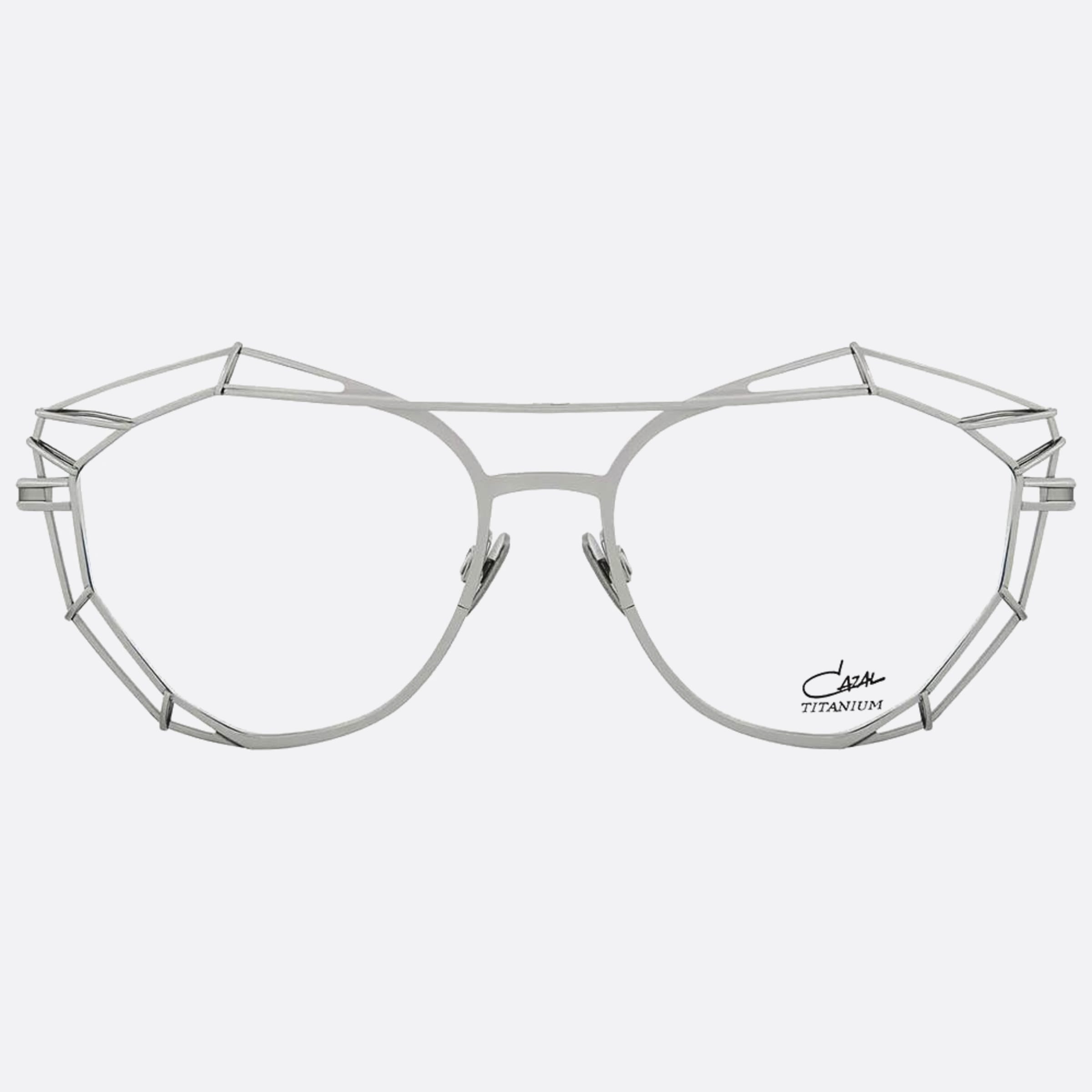 Cazal 55mm Cazal Sil Silver Cat Eye Unisex Eyeglasses - Main View