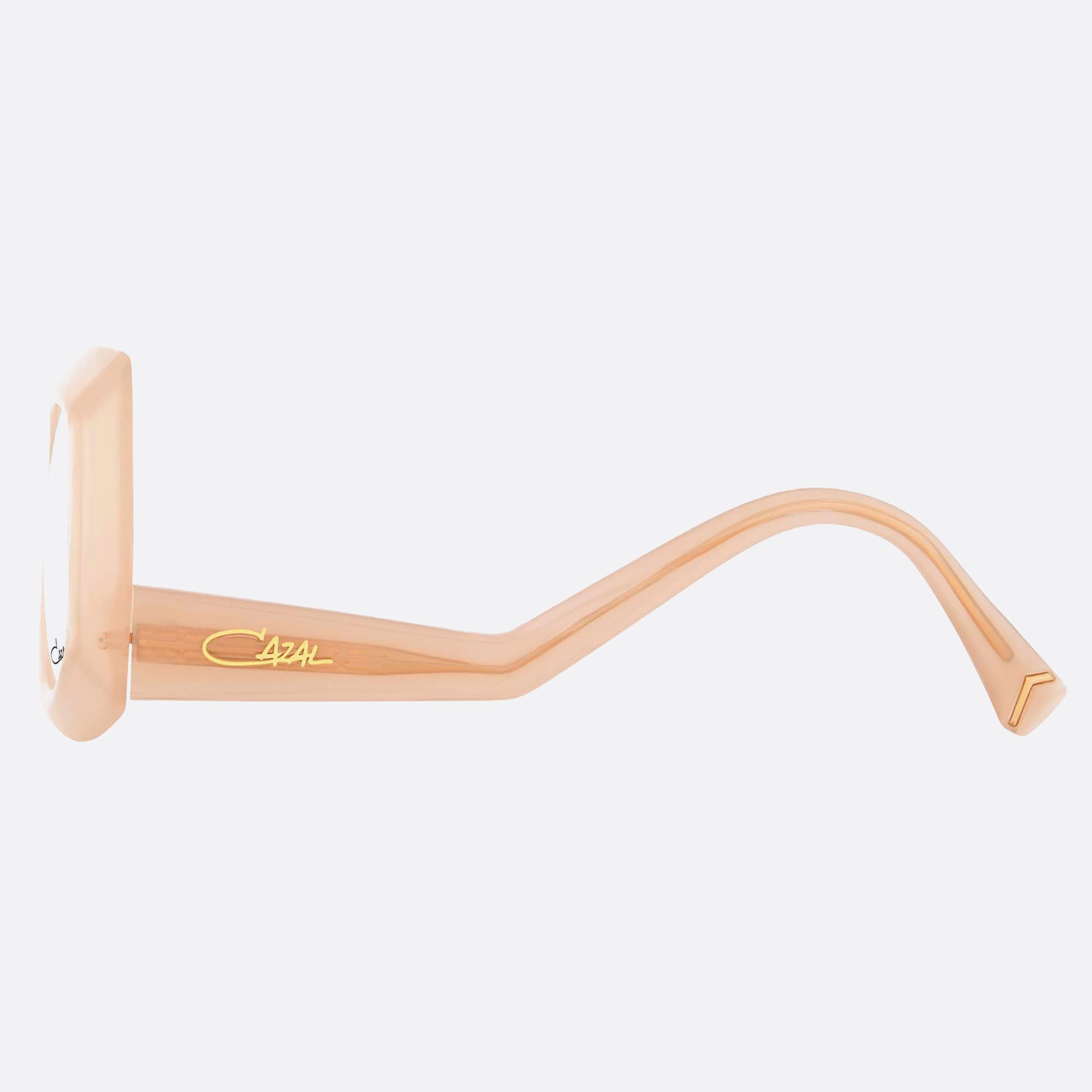 Cazal 56mm Cazal White Geometric Unisex Eyeglasses - Side View