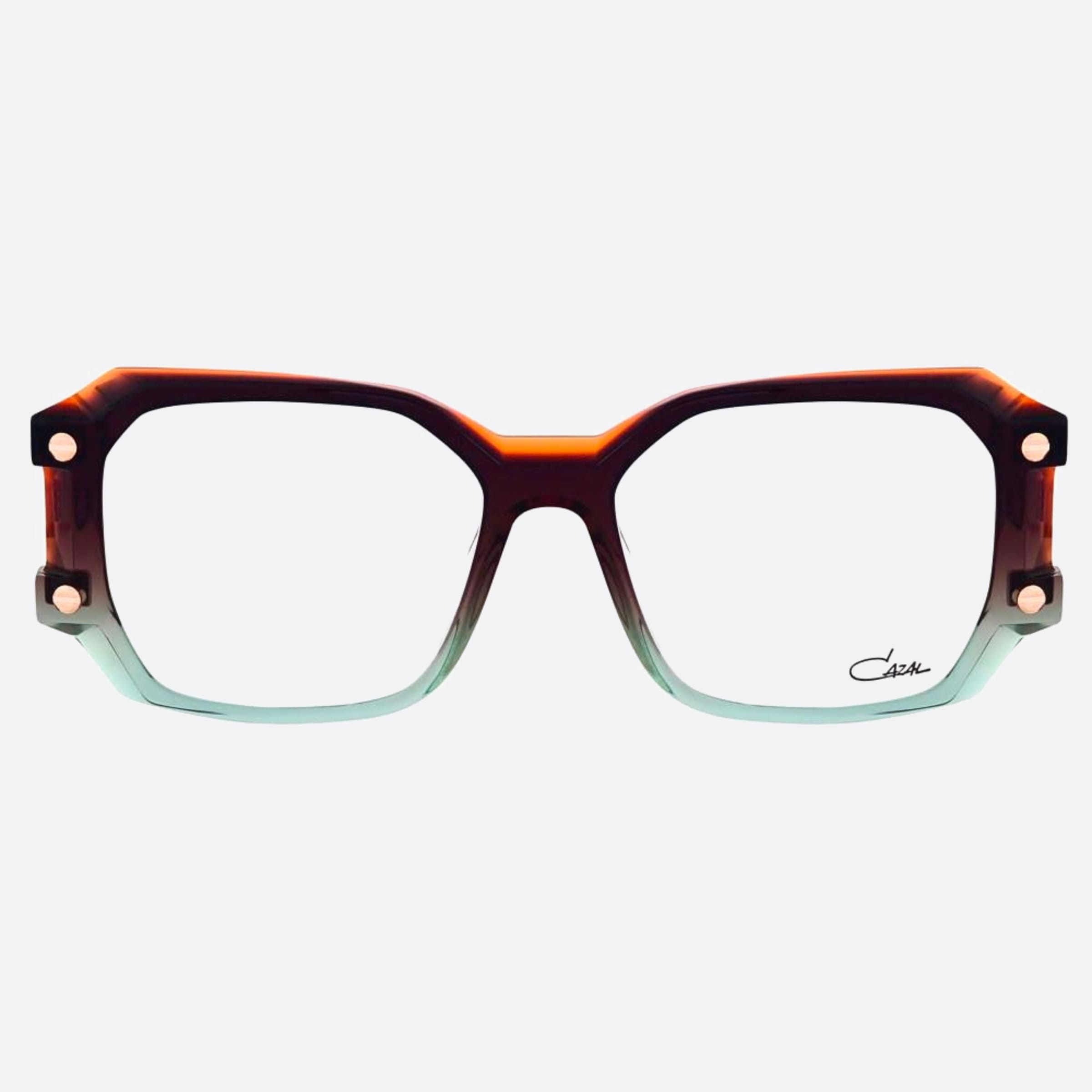 Cazal 53mm Cazal Qnm Brown Geometric Unisex Eyeglasses - Main View