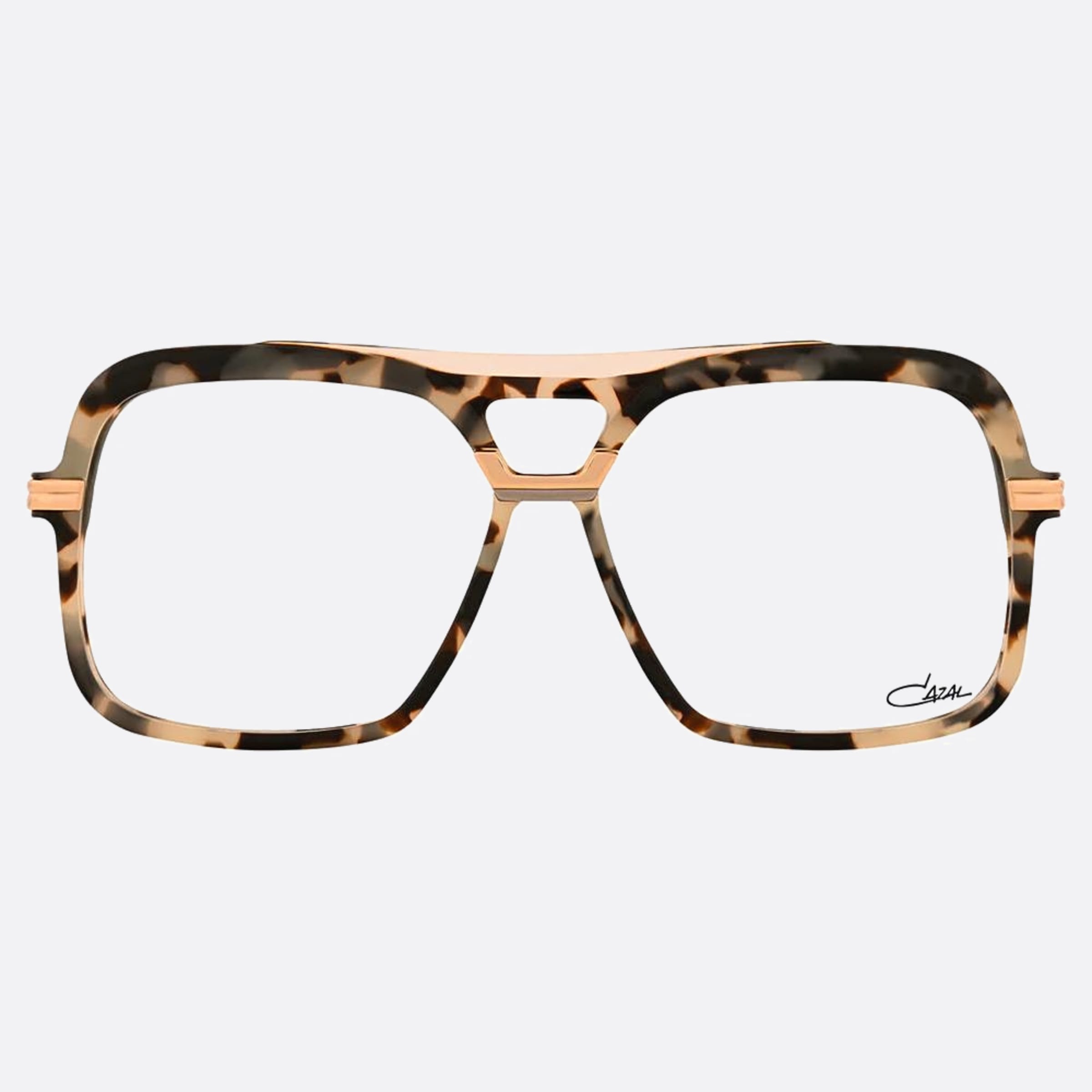 Cazal 56mm Cazal Havana Geometric Unisex Eyeglasses - Main View