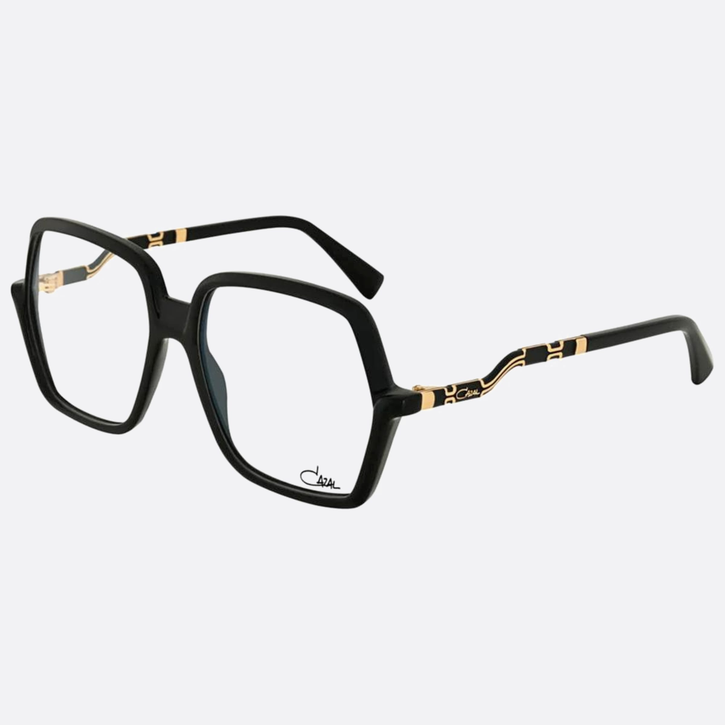 Cazal 55mm Cazal Black Oversize Unisex Eyeglasses - Side View