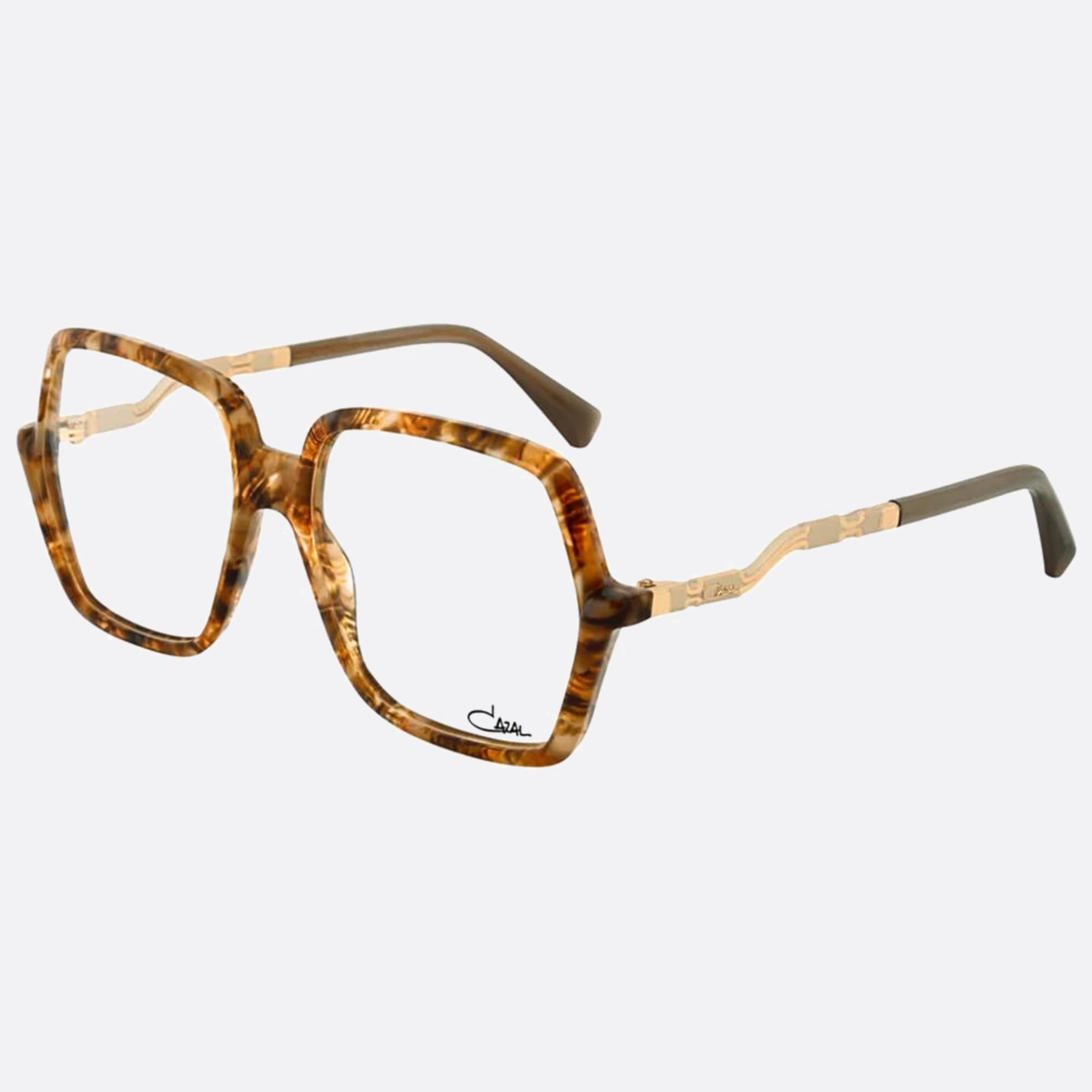 Cazal 55mm Cazal Amgd Havana Oversize Unisex Eyeglasses - Side View