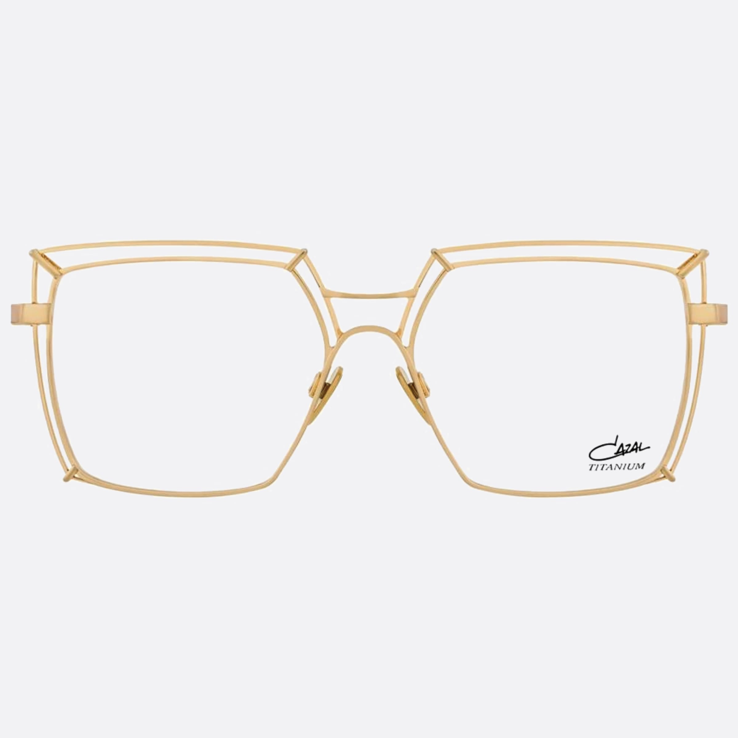 Cazal 54mm Cazal Gld Gold Squared Unisex Eyeglasses - Main View