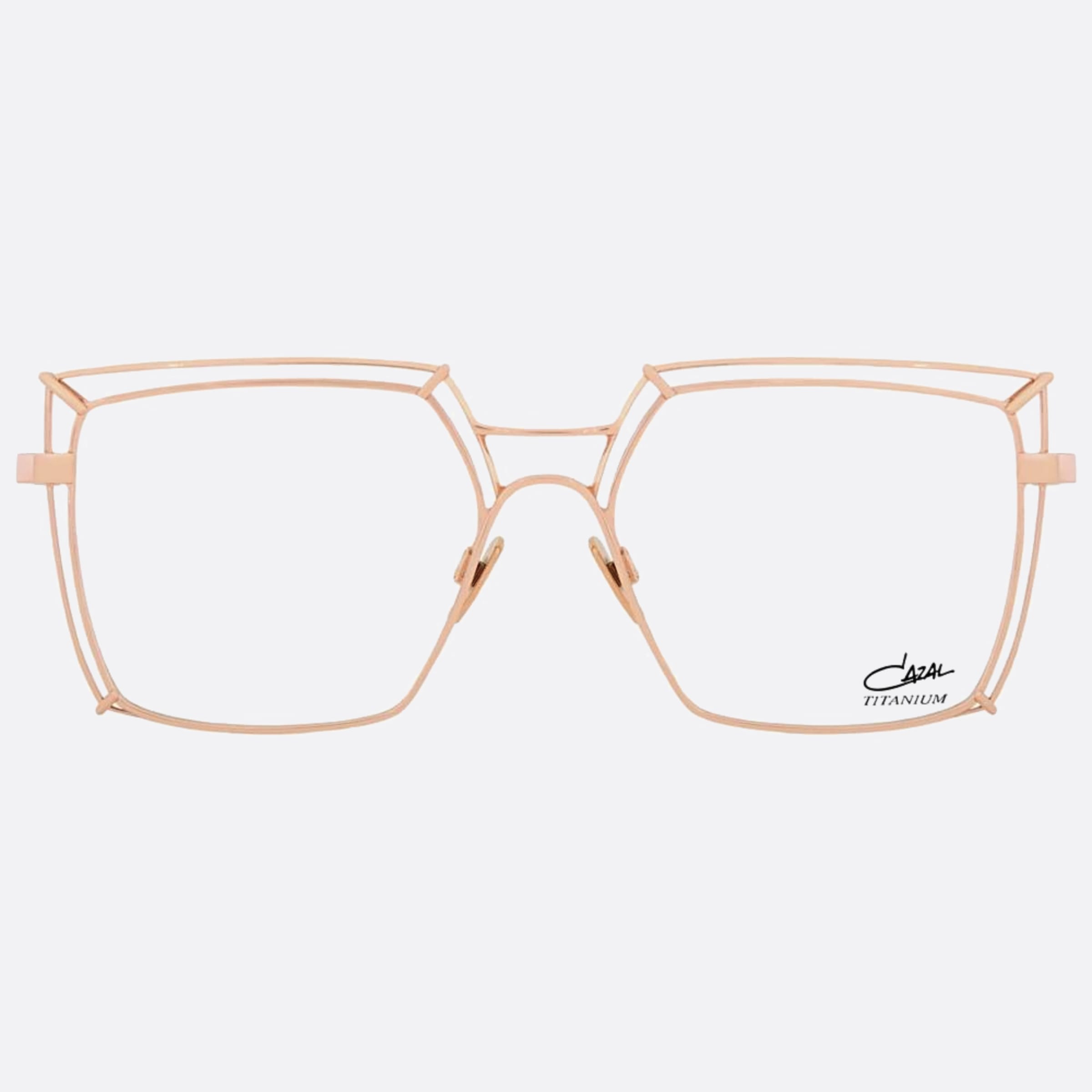 Cazal 54mm Cazal Rgd Rose Gold Squared Unisex Eyeglasses - Main View