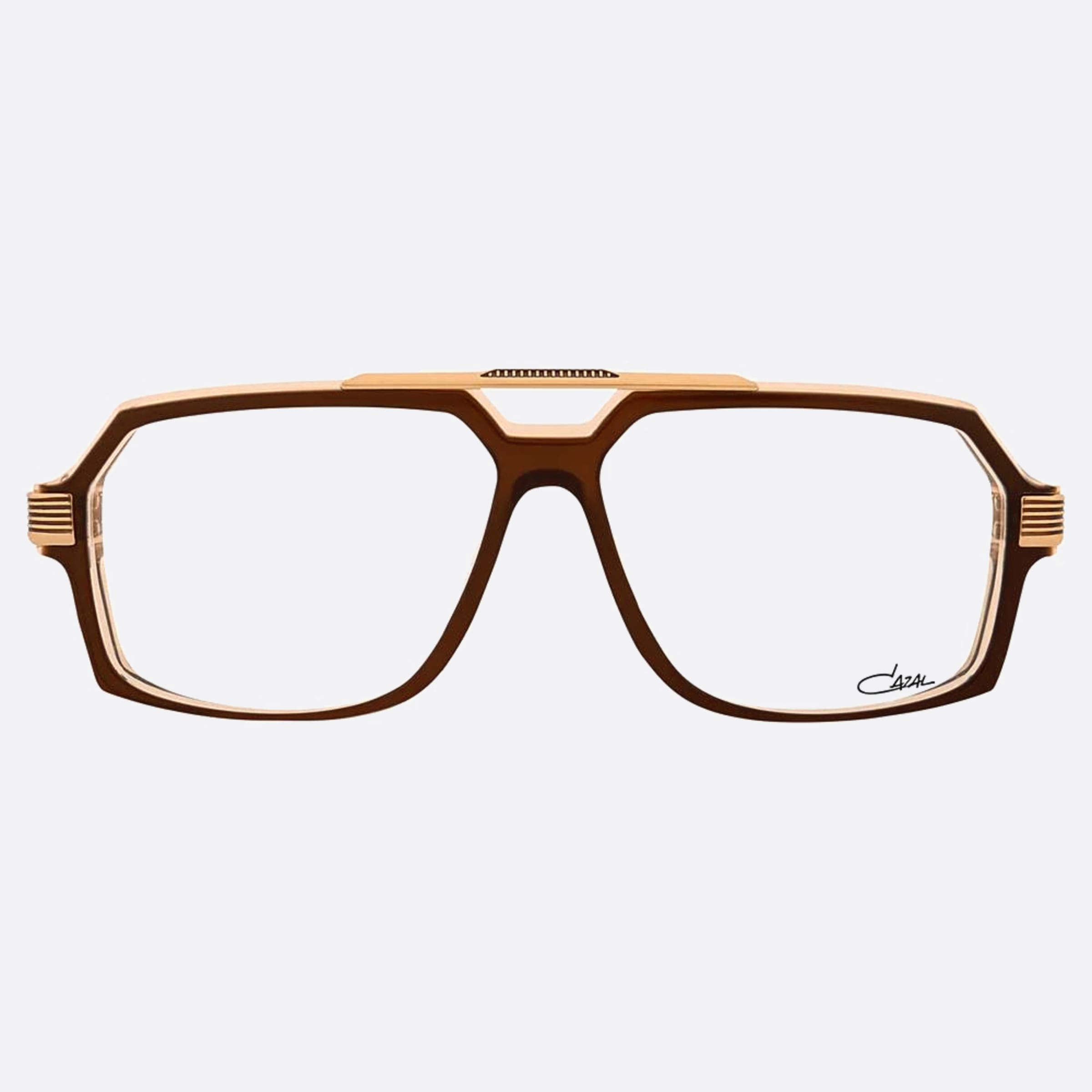 Cazal 60mm Cazal Brg Gold Pilot Unisex Eyeglasses - Main View