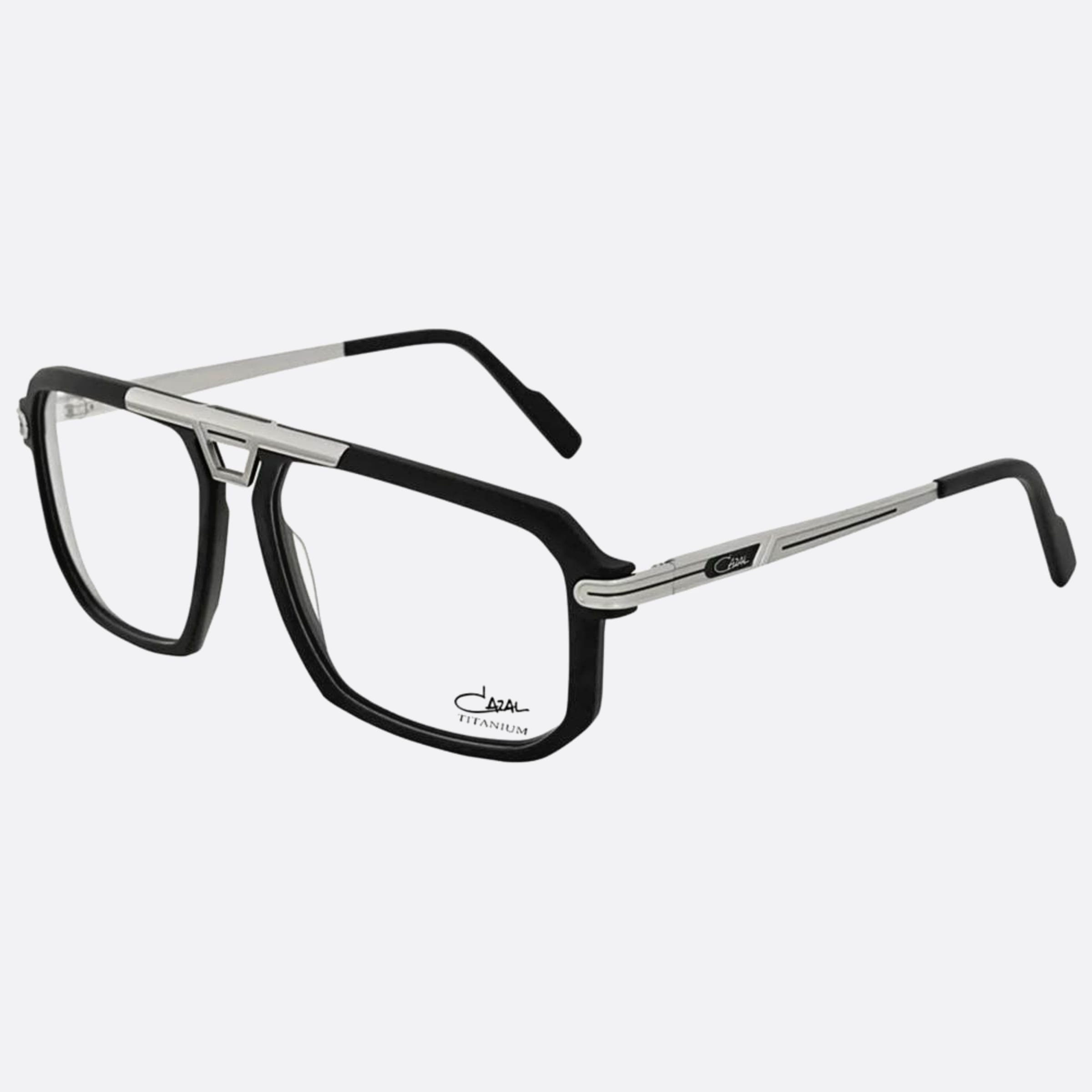 Cazal 59mm Cazal Bksi Black Geometric Unisex Eyeglasses - Side View