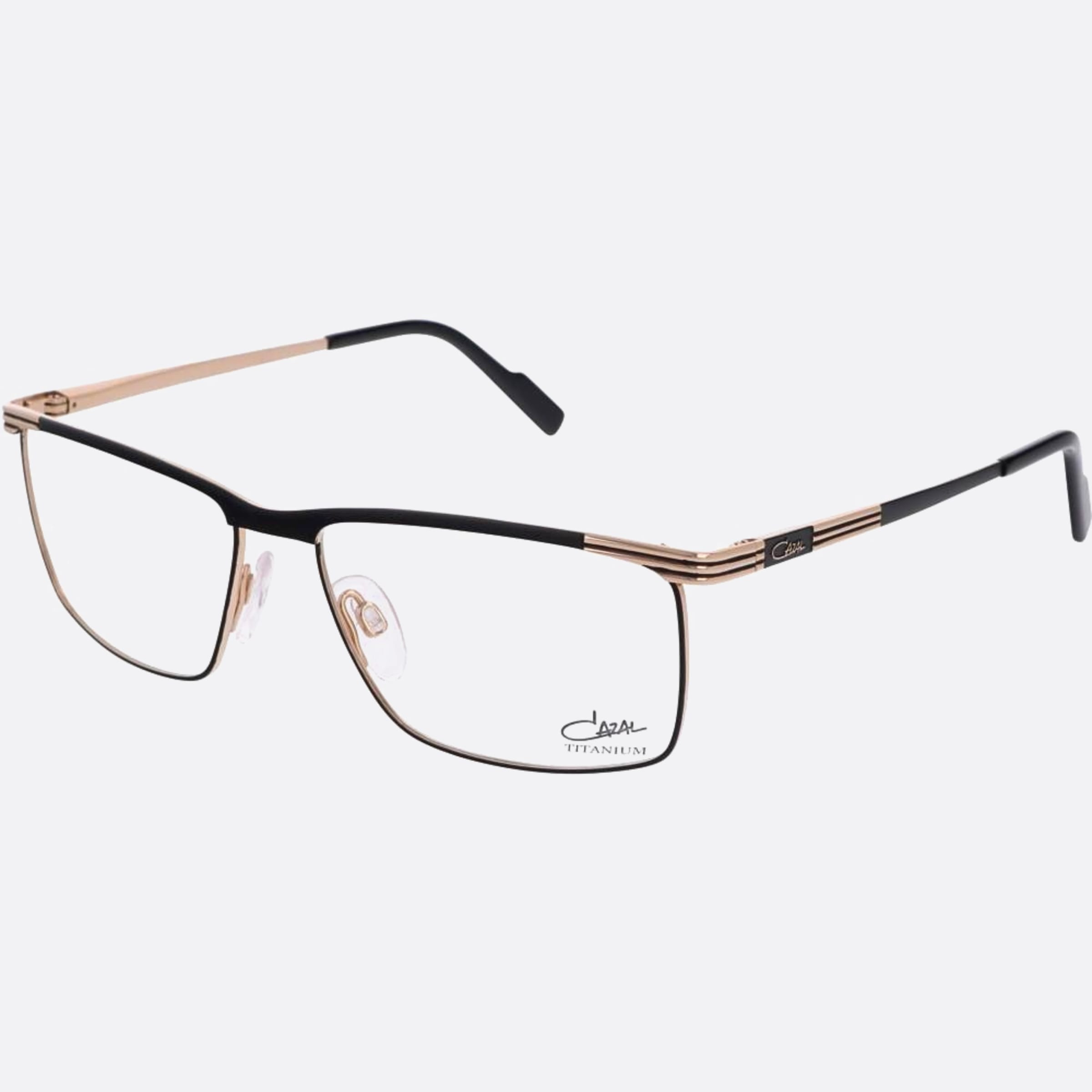 Cazal 56mm Cazal Black Geometric Unisex Eyeglasses - Side View