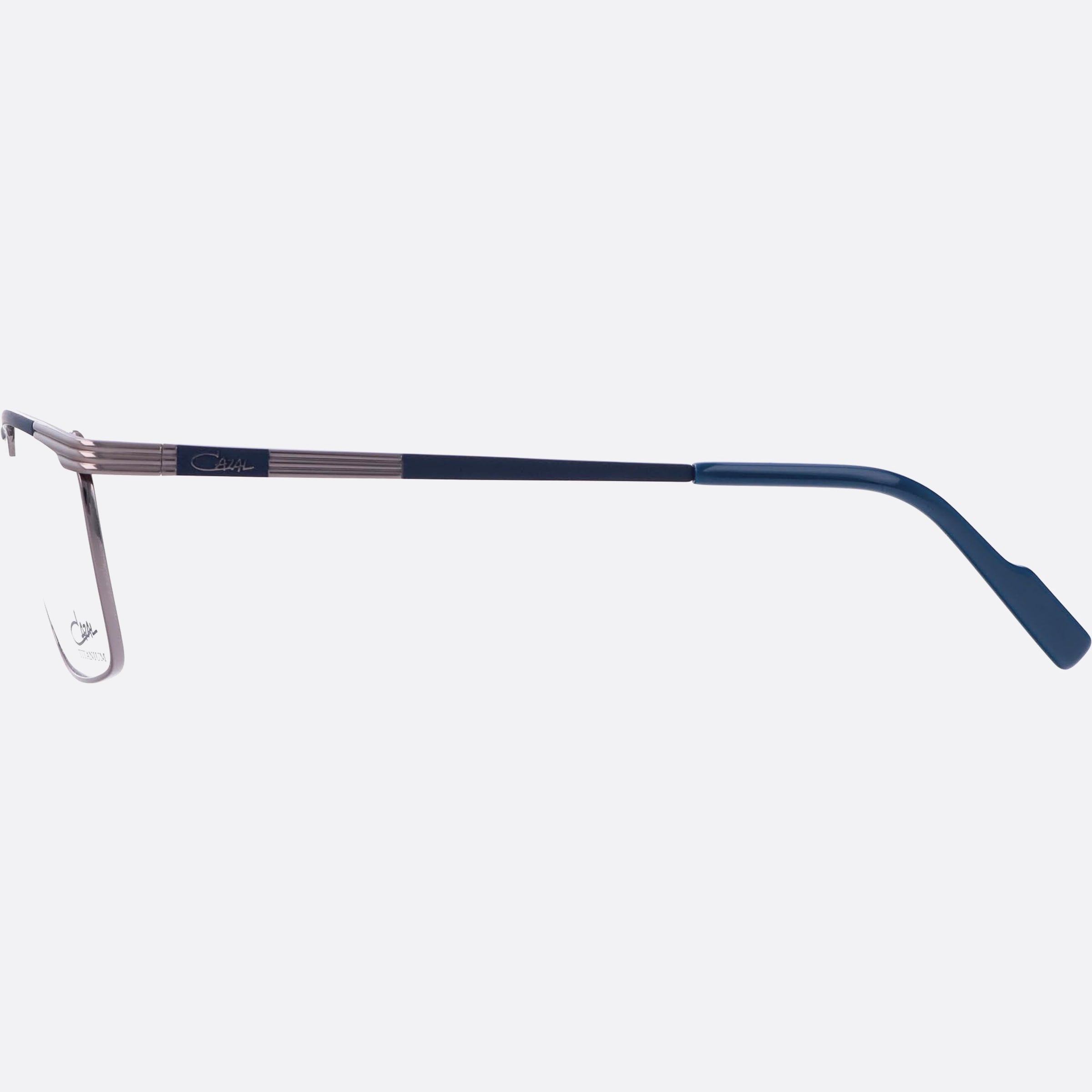 Cazal 56mm Cazal Blue Geometric Unisex Eyeglasses - Side View