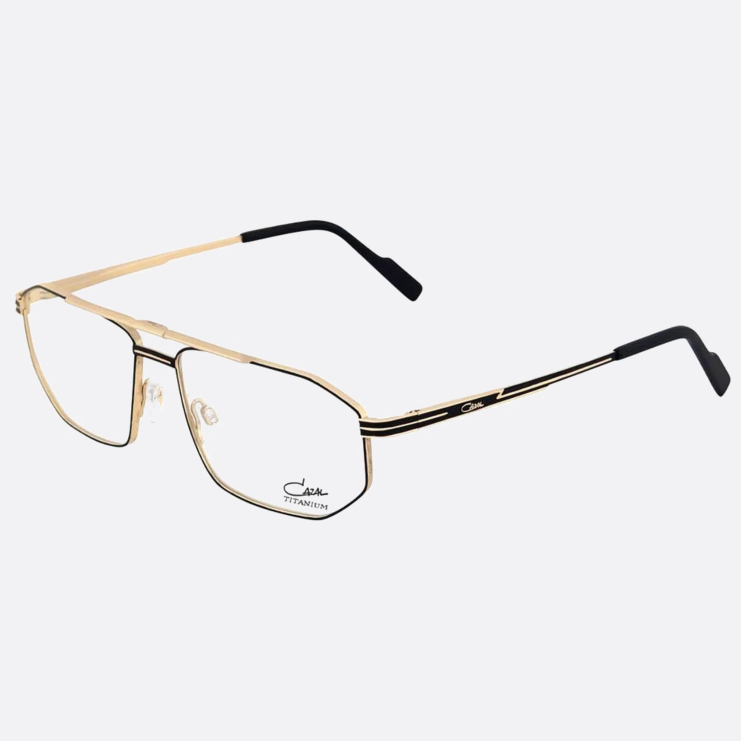 Cazal 59mm Cazal Gold Pilot Unisex Eyeglasses - Side View