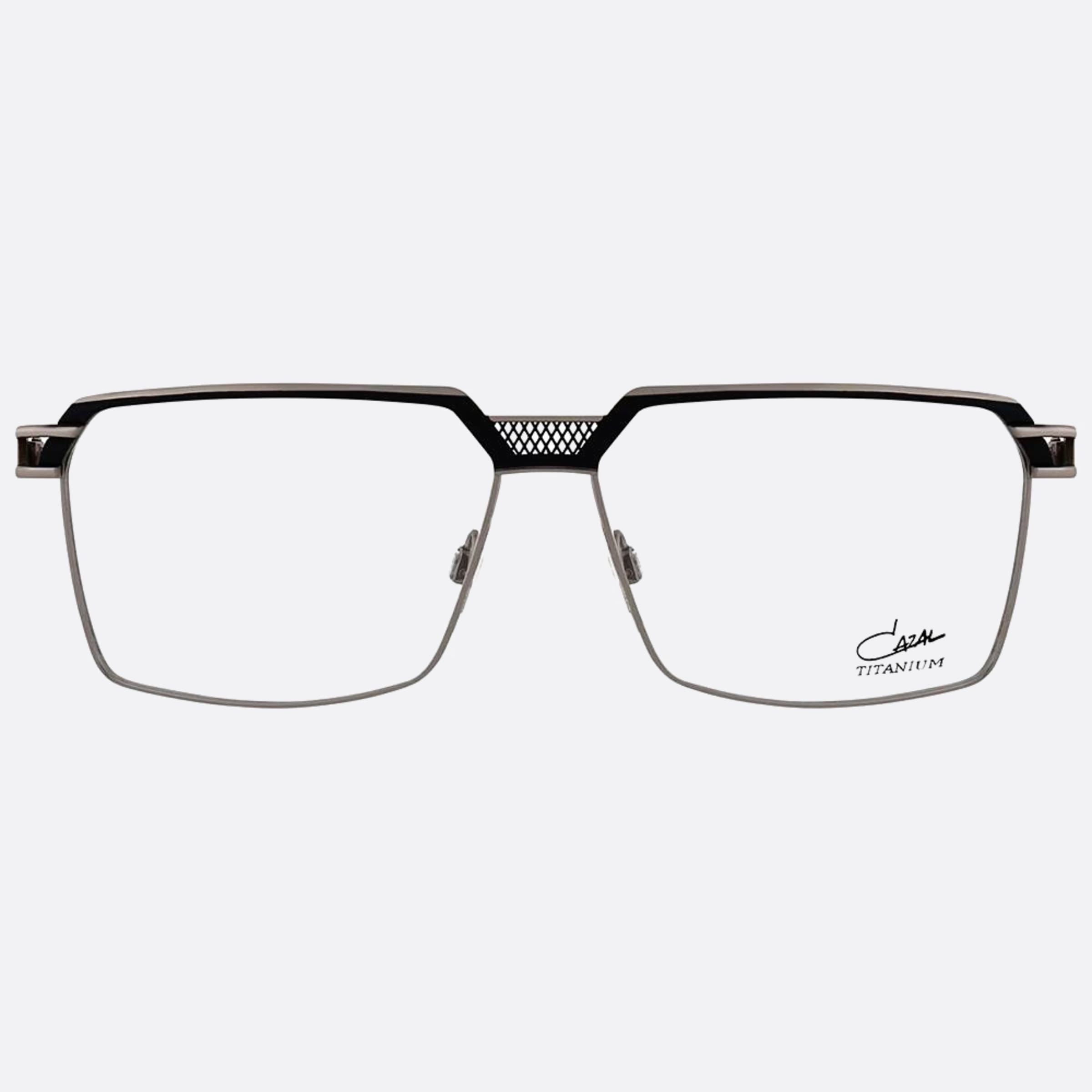 Cazal 61mm Cazal Silver Rectangle Unisex Eyeglasses - Main View