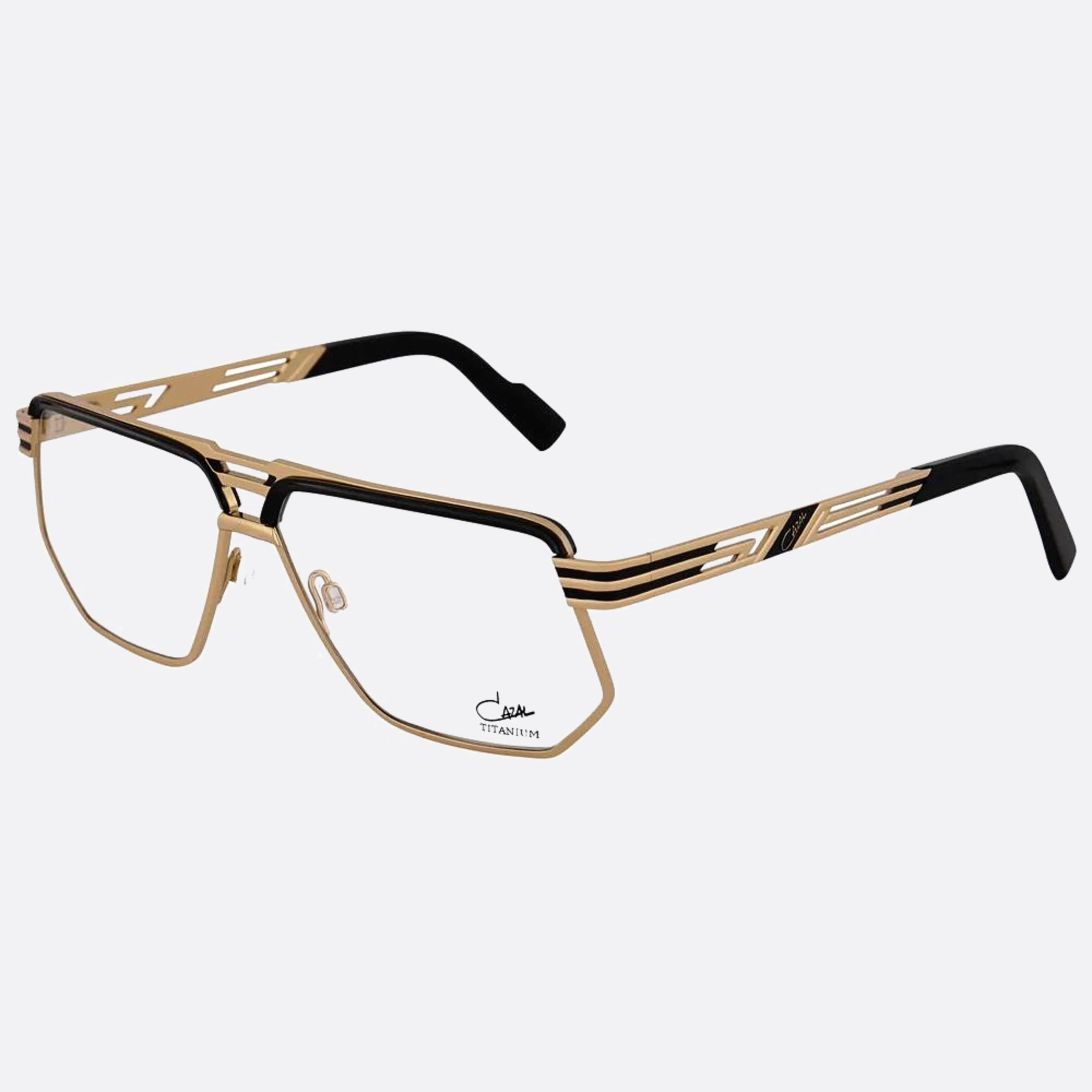 Cazal 62mm Cazal Gold Pilot Unisex Eyeglasses - Side View