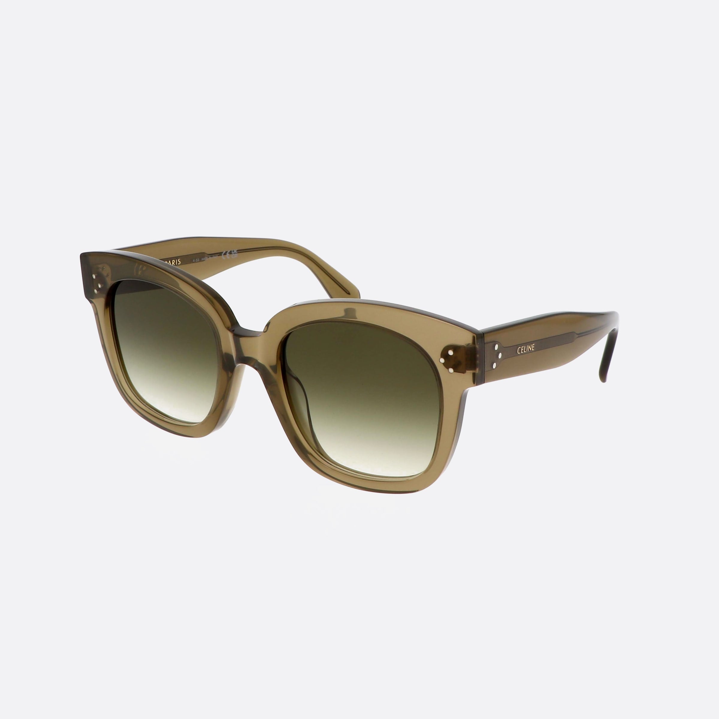 Celine 54mm Dots Cl4002un 98p Kaki Unisex Sunglasses - Main View