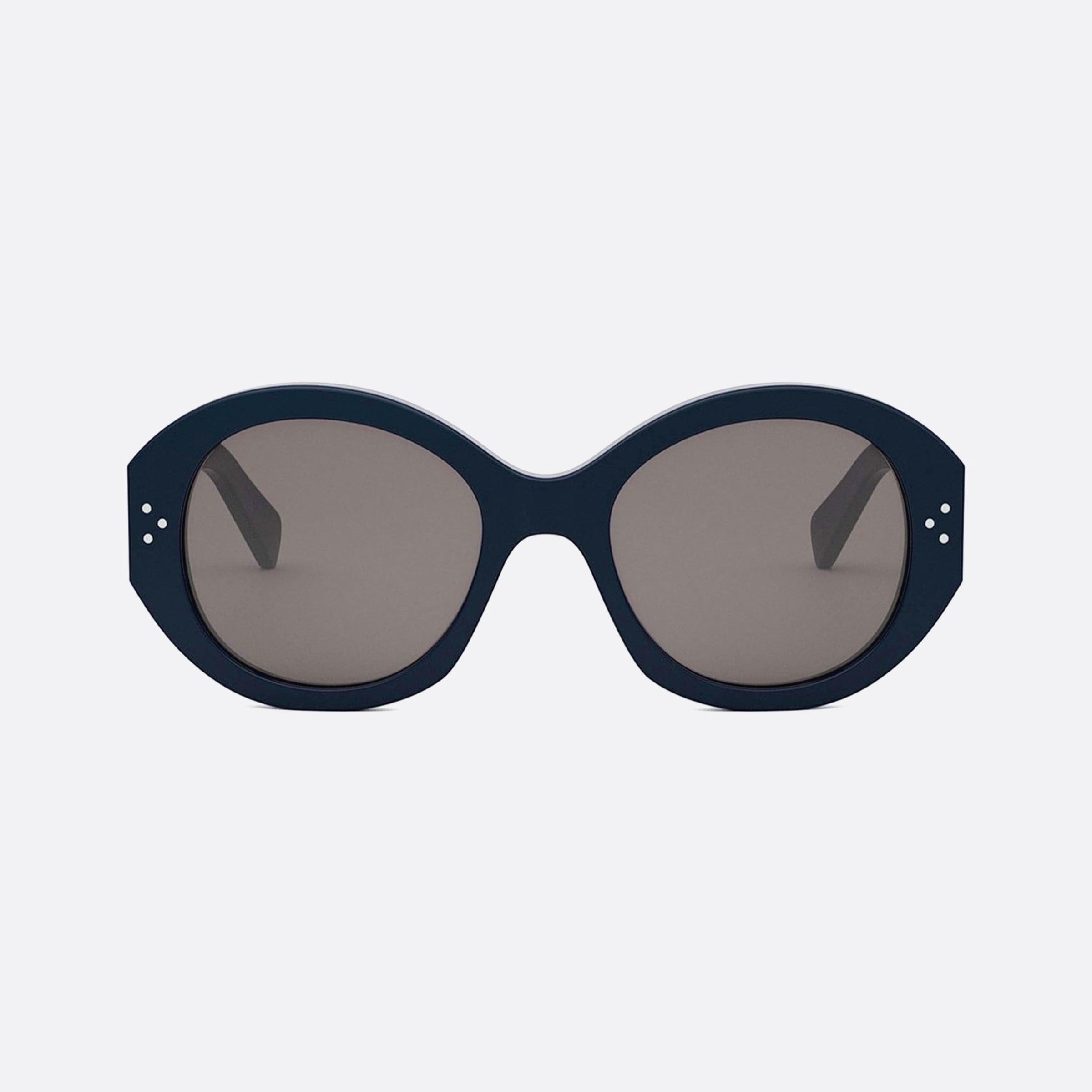 Celine 53mm Dots Cl40240i 90a Blue Round Women Sunglasses - Side View