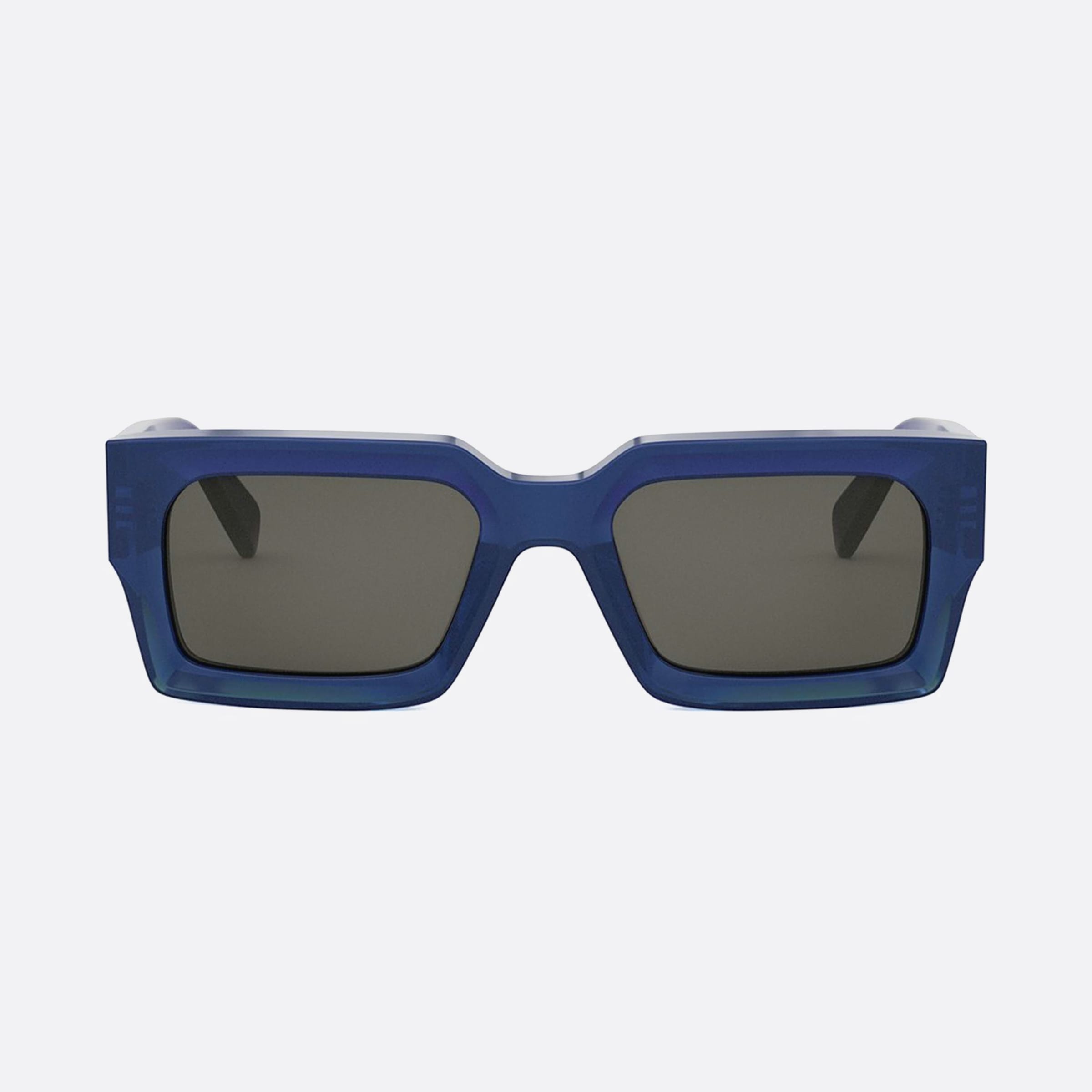 Celine 54mm Dots Cl40280u 90a Blue Unisex Sunglasses - Side View