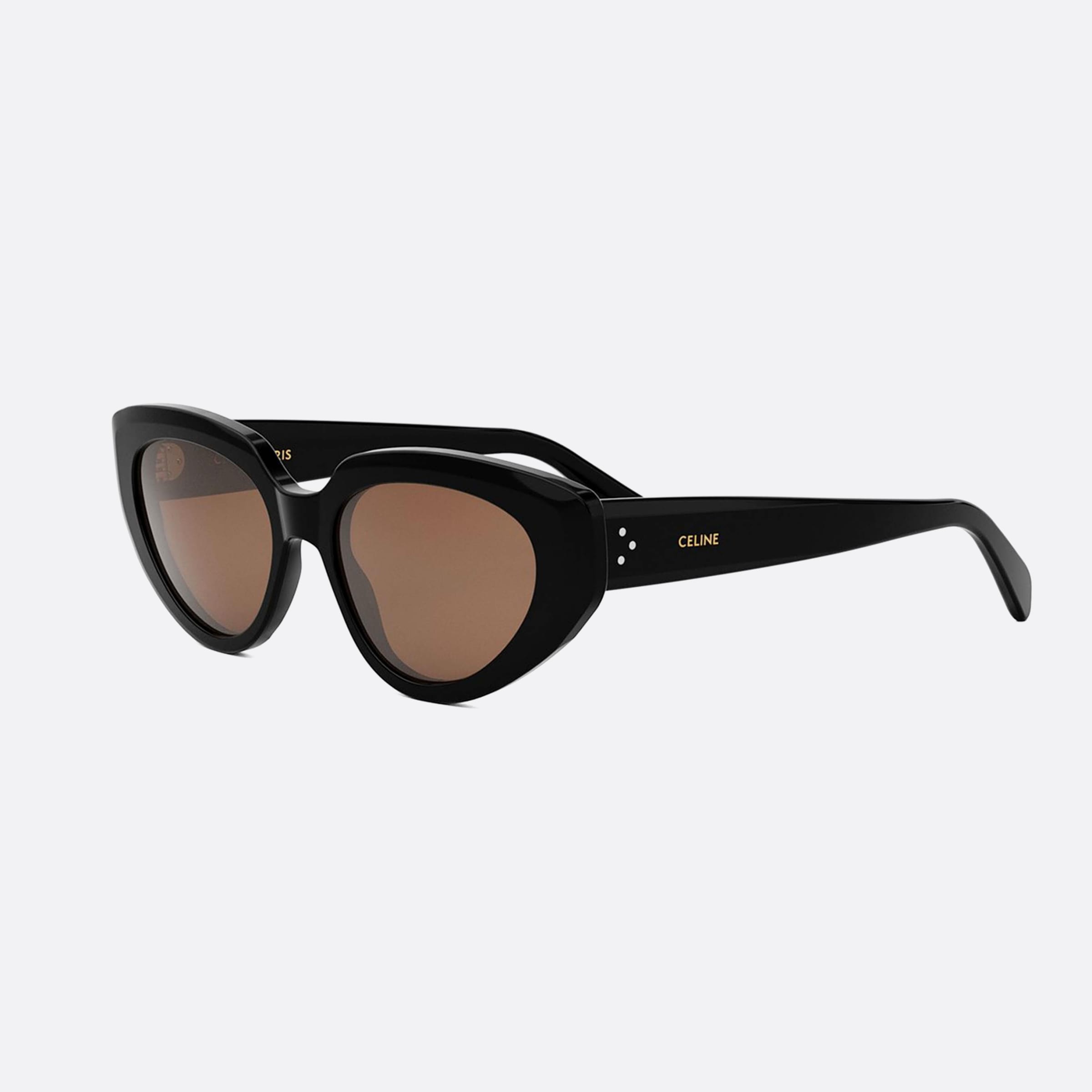 Celine 53mm Dots Cl40286i 01e Black Cat Eye Women Sunglasses - Main View