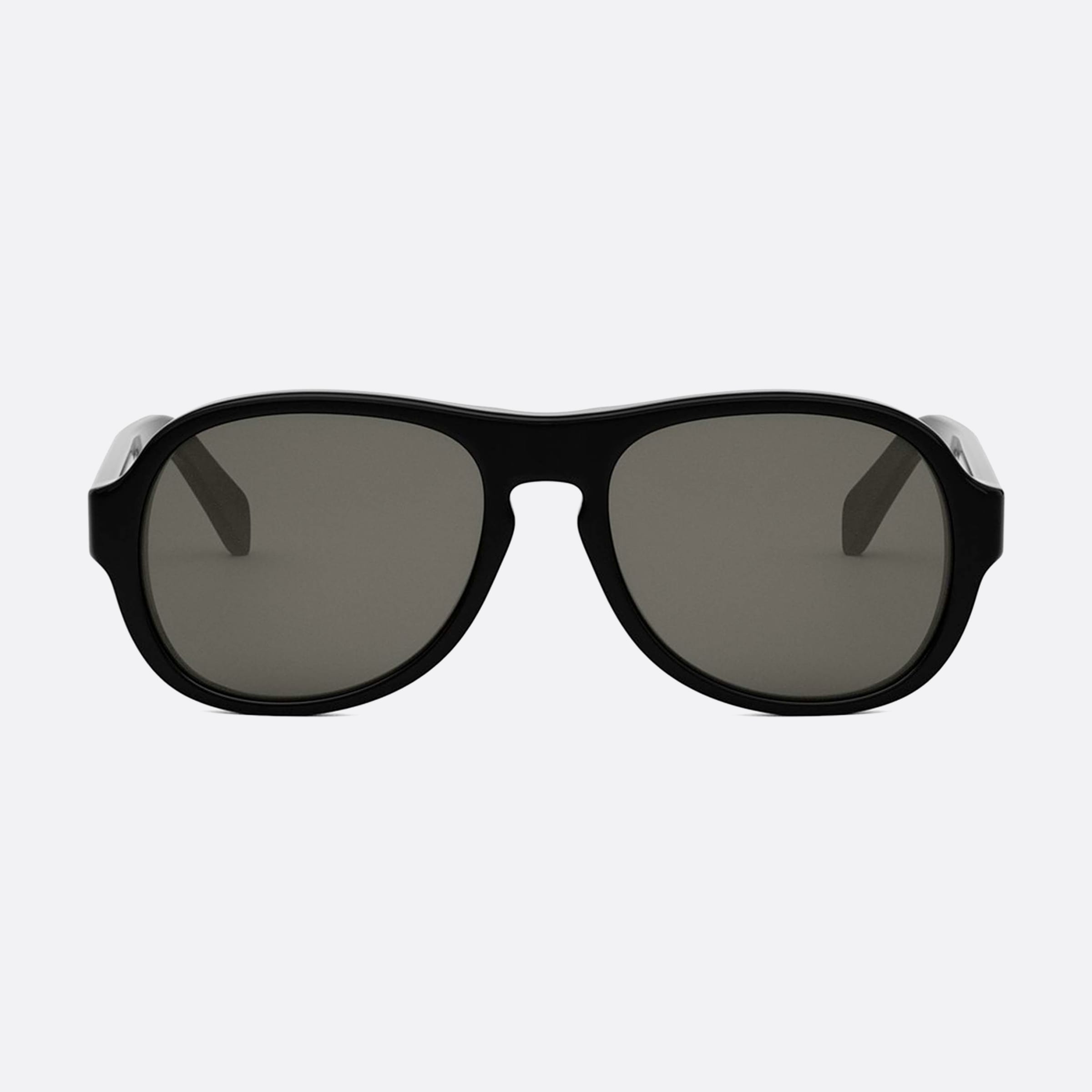 Celine 56mm Dots Cl40298i 01a Black Unisex Sunglasses - Side View