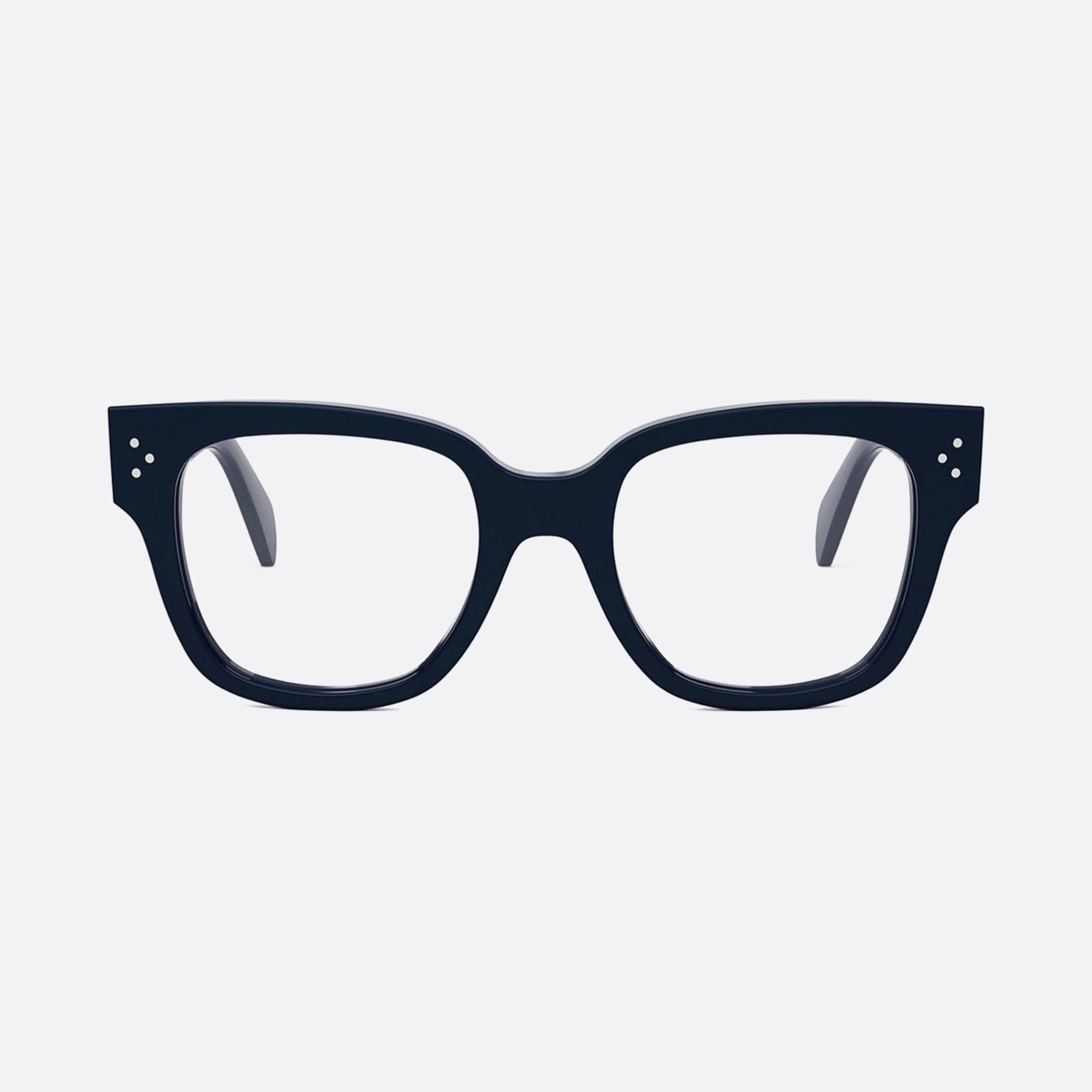 Celine 53mm Dots Cl50066i Blue Unisex Eyeglasses - Side View