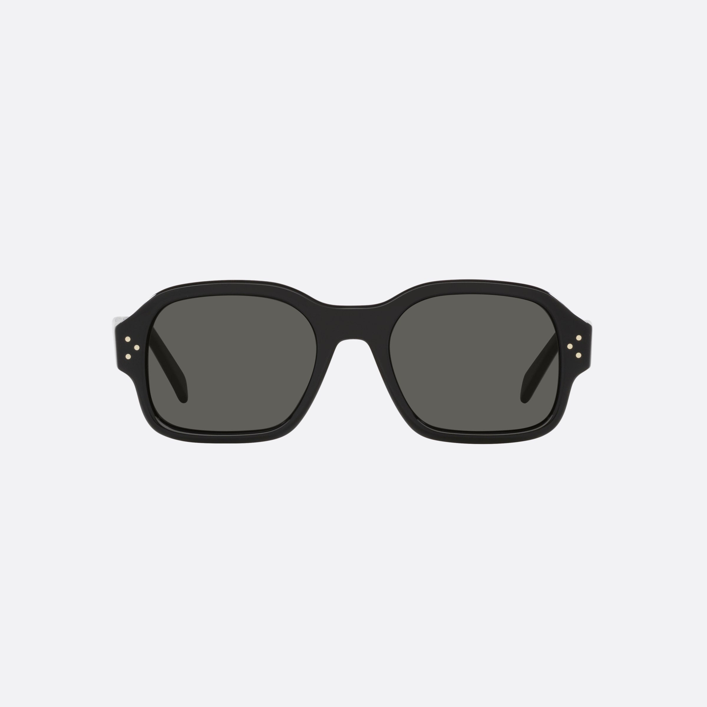 Celine 53mm Bold Dots Cl40266u Black Rectangle Men Sunglasses - Side View
