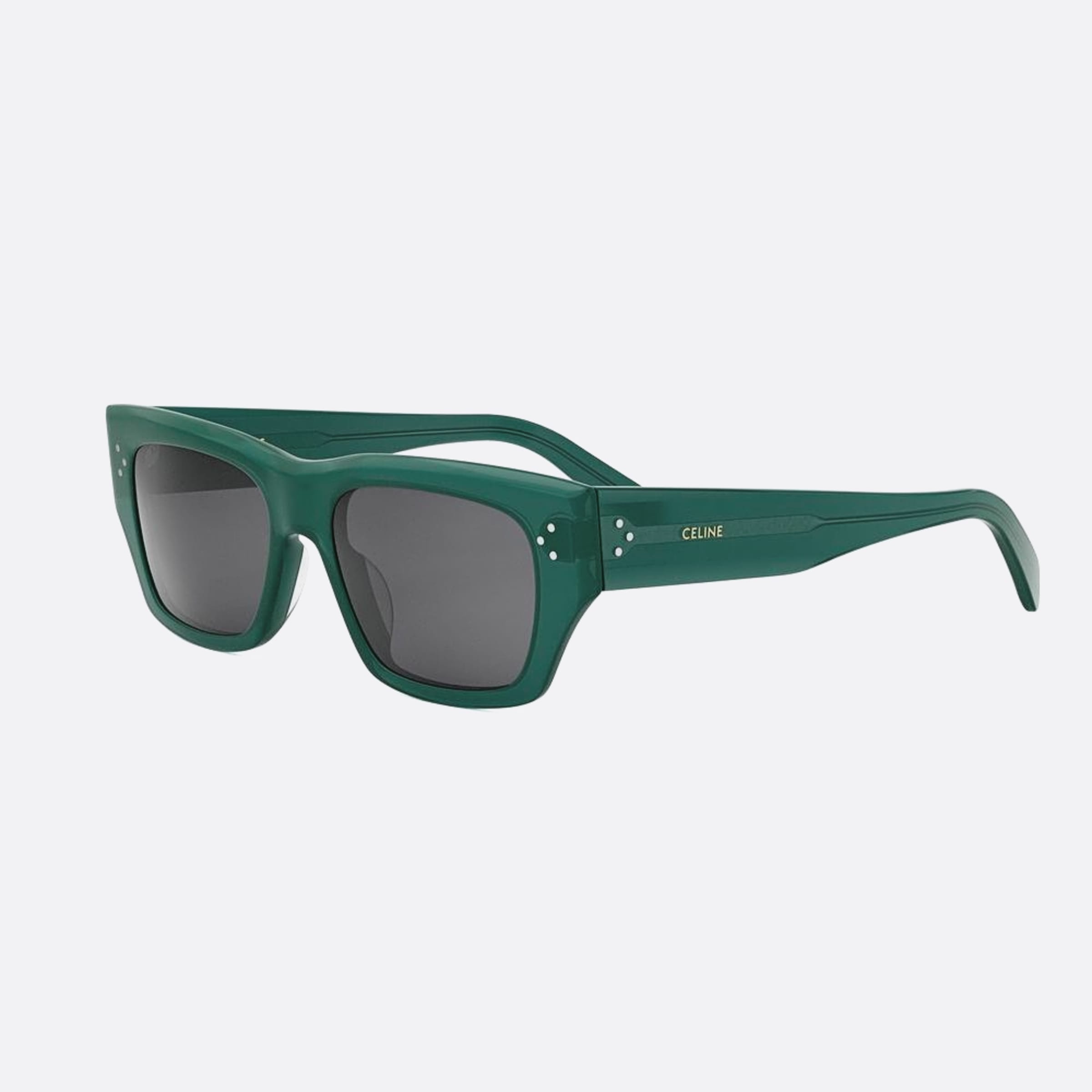 Celine 53mm Celine Dots 96a Green Geometric Men Sunglasses - Side View