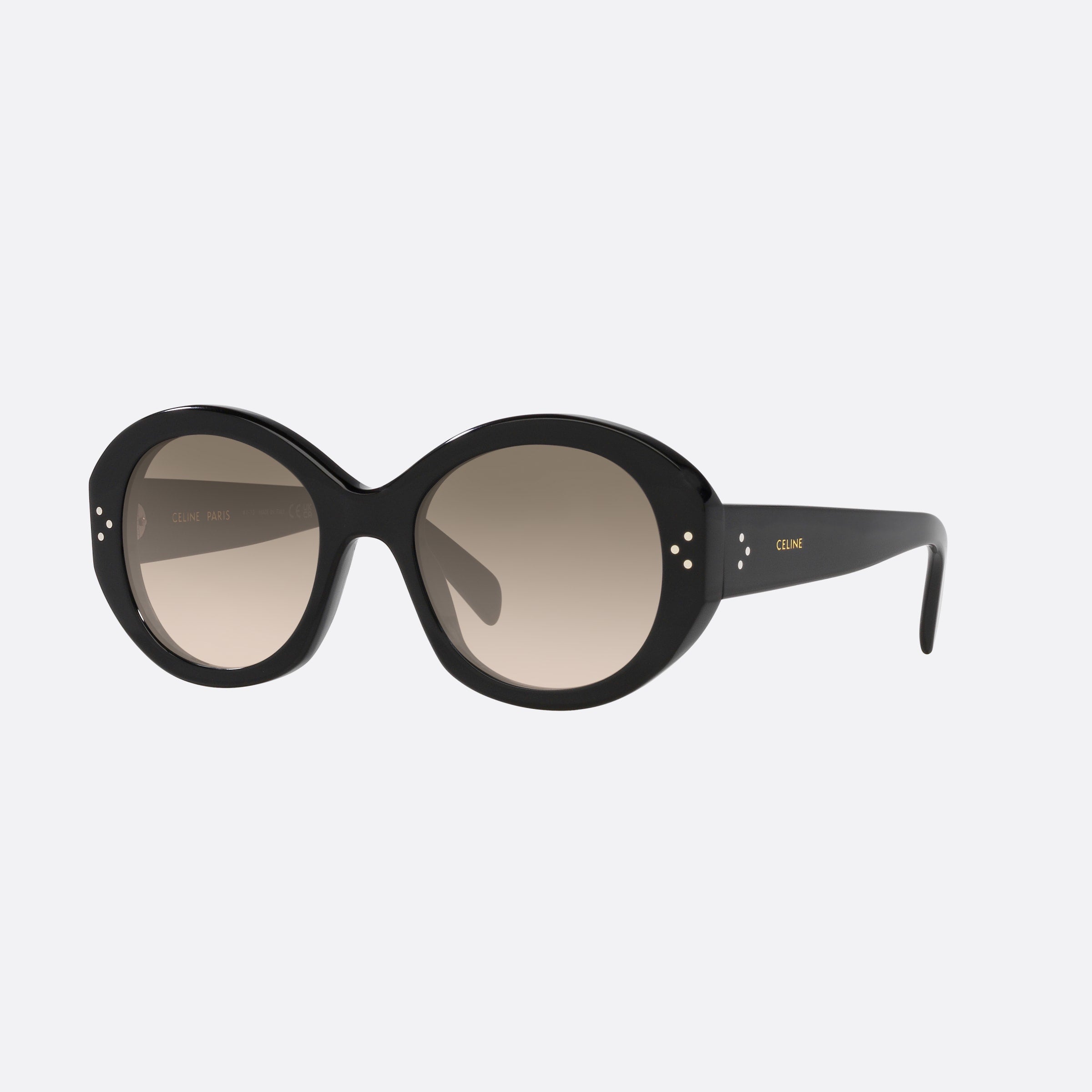 Celine 53mm Cl40240i 01f Black Round Women Sunglasses - Main View