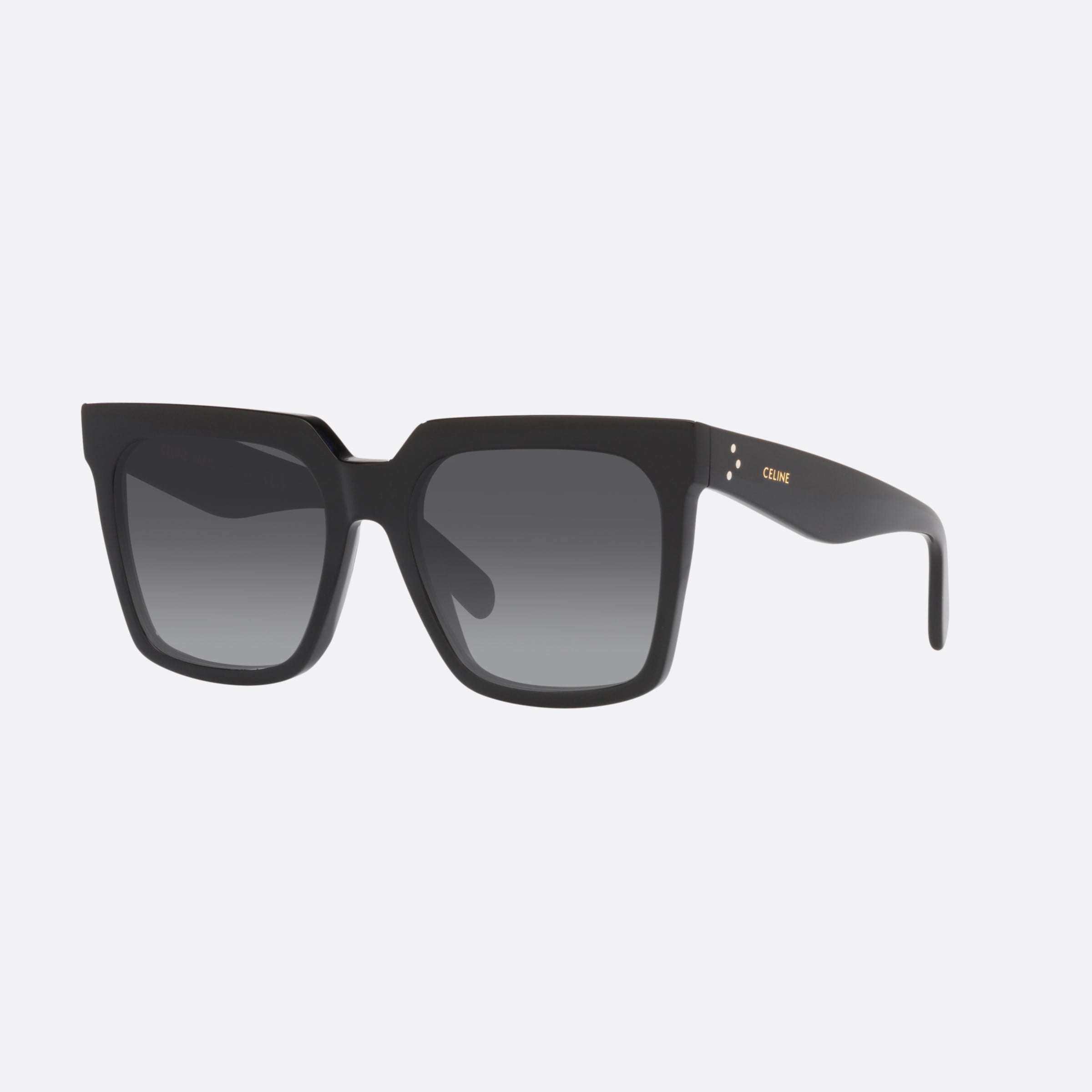 Celine 55mm Cl4055in 01b Black Rectangular Women Sunglasses - Main View
