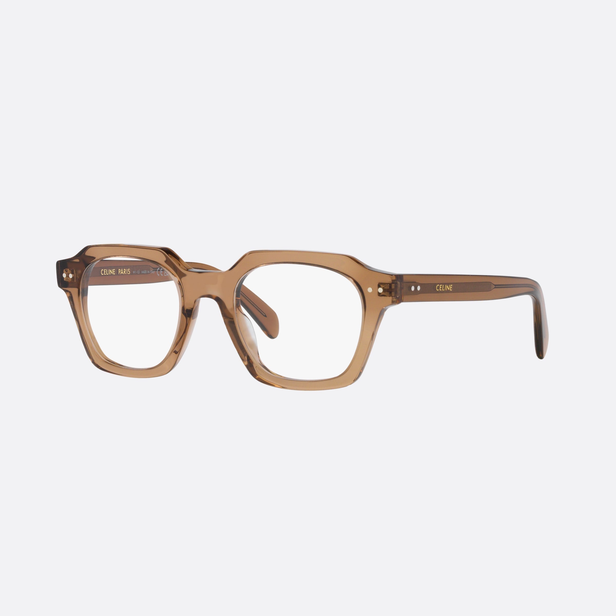 Celine 49mm Cl50128i Brown Irregular Men Eyeglasses - Main View