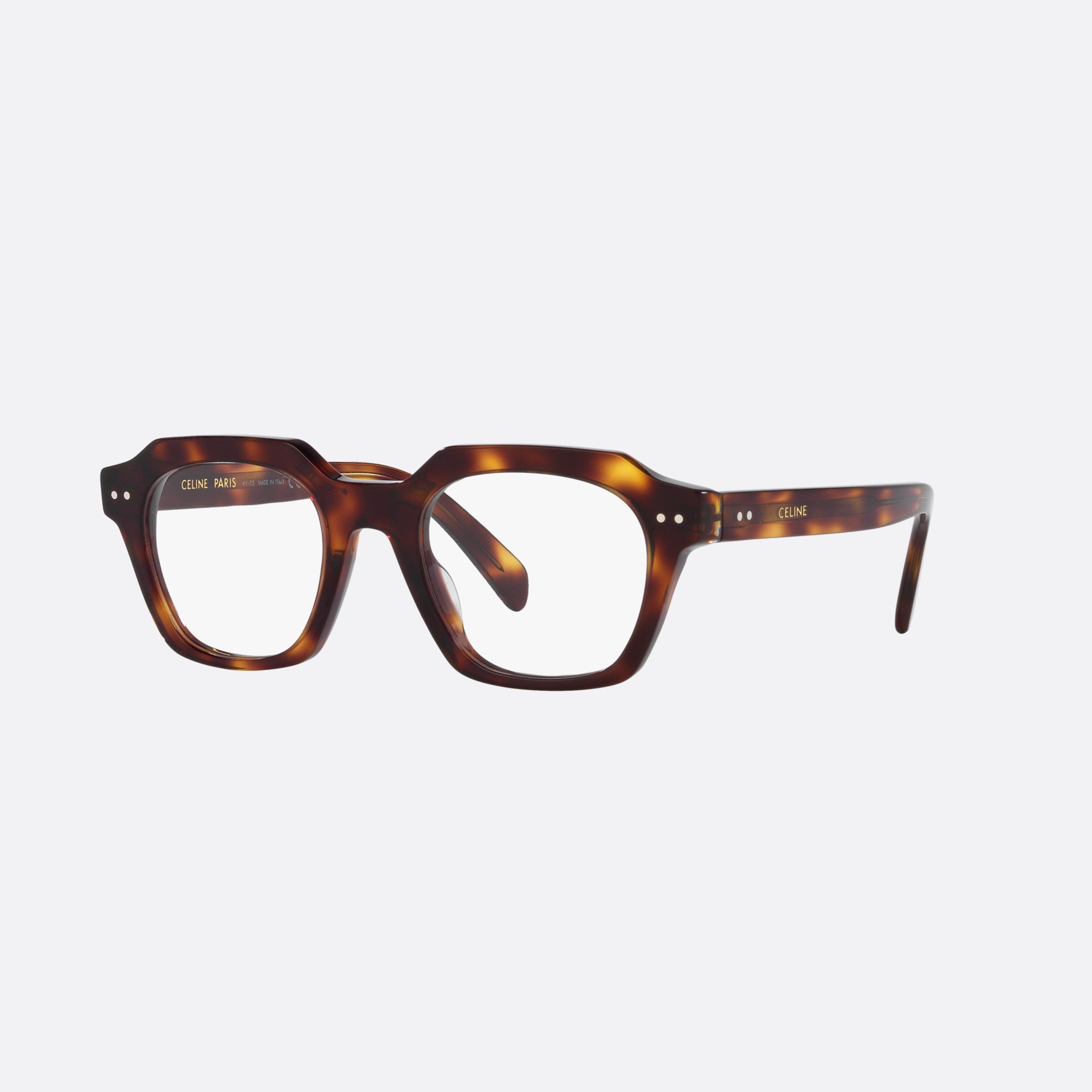 Celine 49mm Cl50128i Tortoise Irregular Men Eyeglasses - Main View