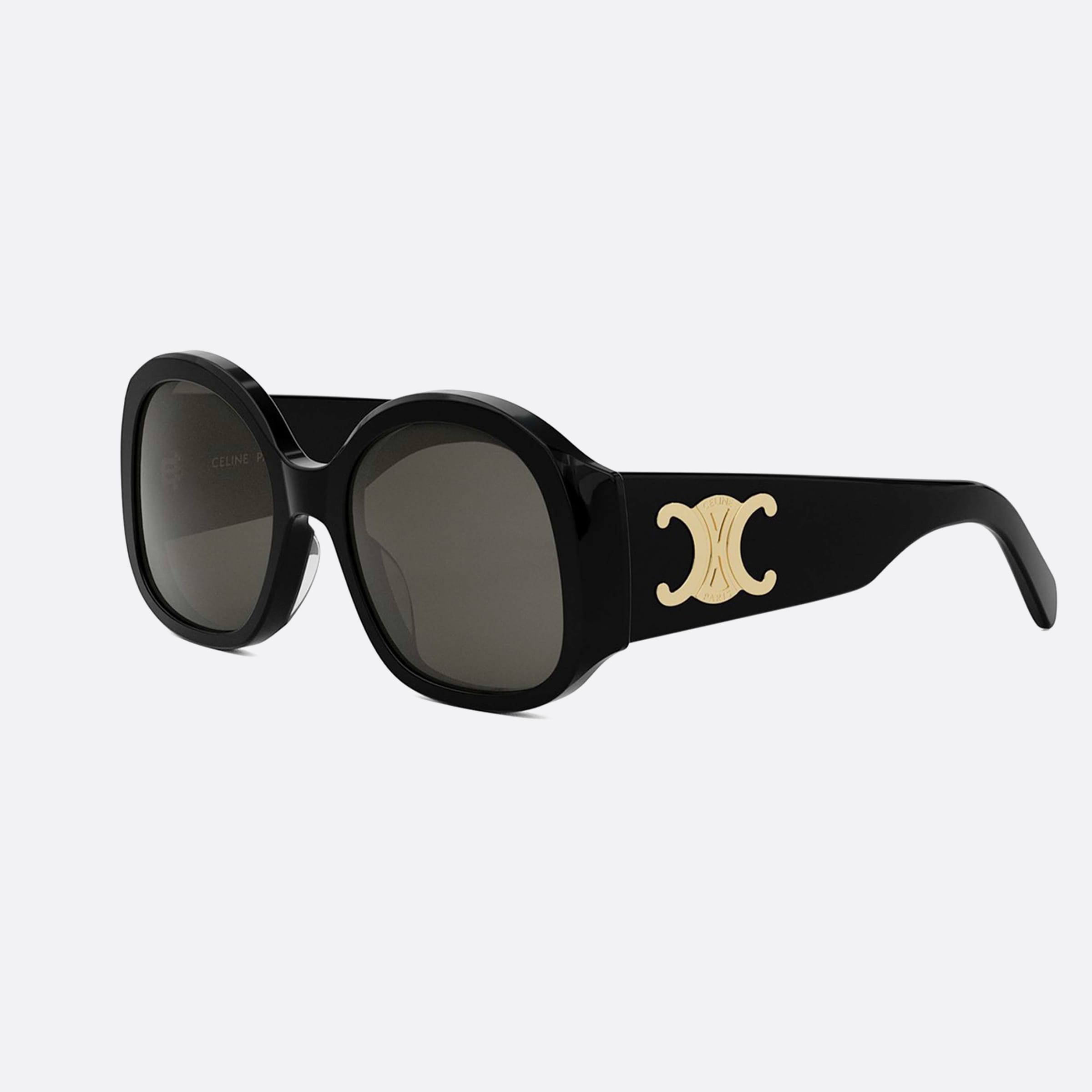 Celine 54mm Maxi Triomphe Cl40305u 01a Black Round Women Sunglasses - Main View
