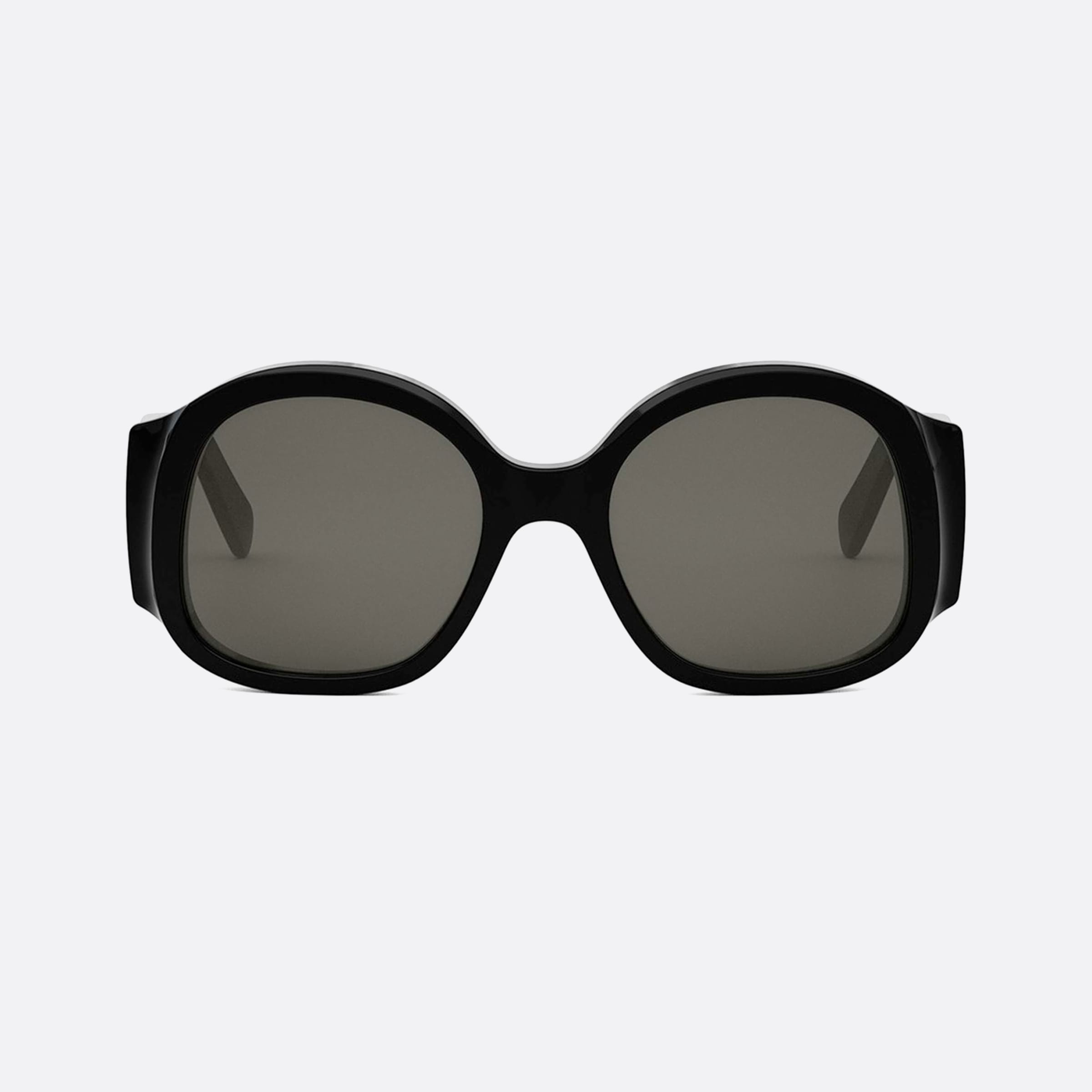 Celine 54mm Maxi Triomphe Cl40305u 01a Black Round Women Sunglasses - Side View