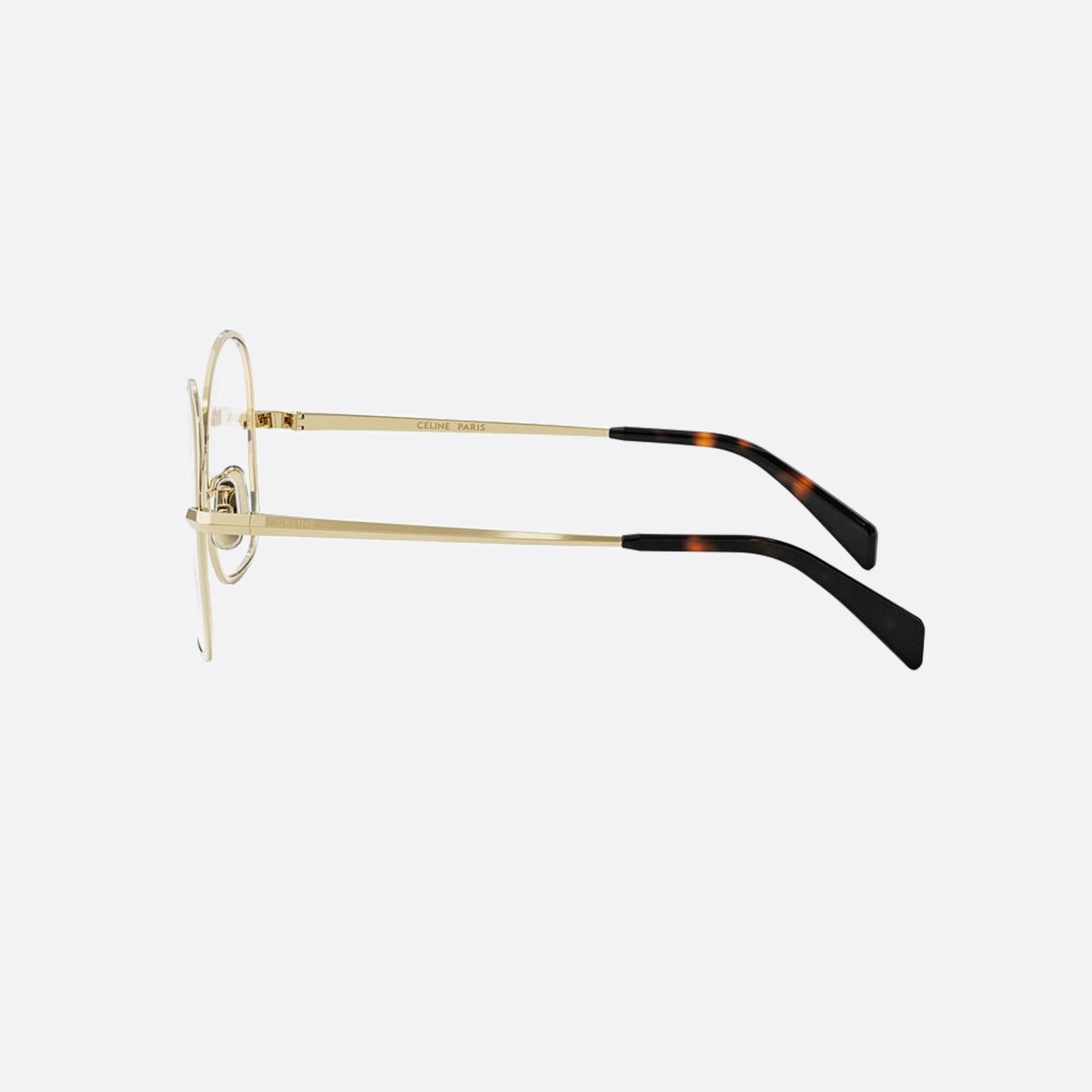 Celine 56mm Metal Gold Geometric Women Eyeglasses - Detail View